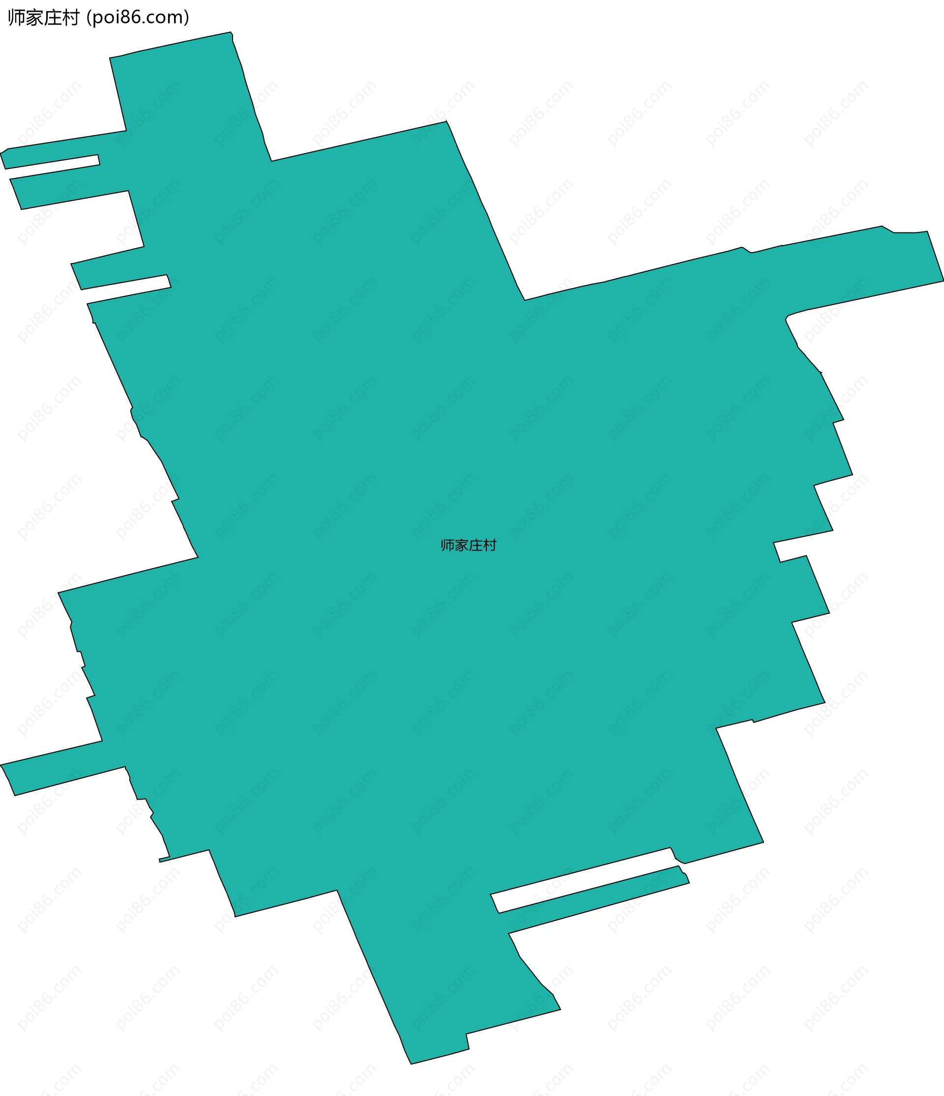 师家庄村边界地图