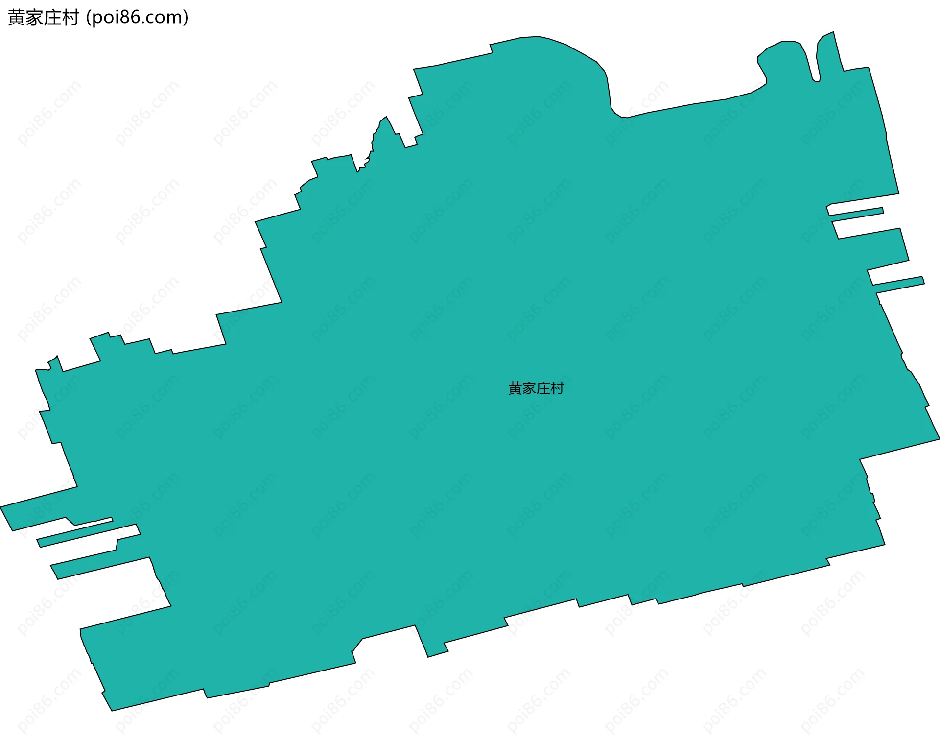 黄家庄村边界地图