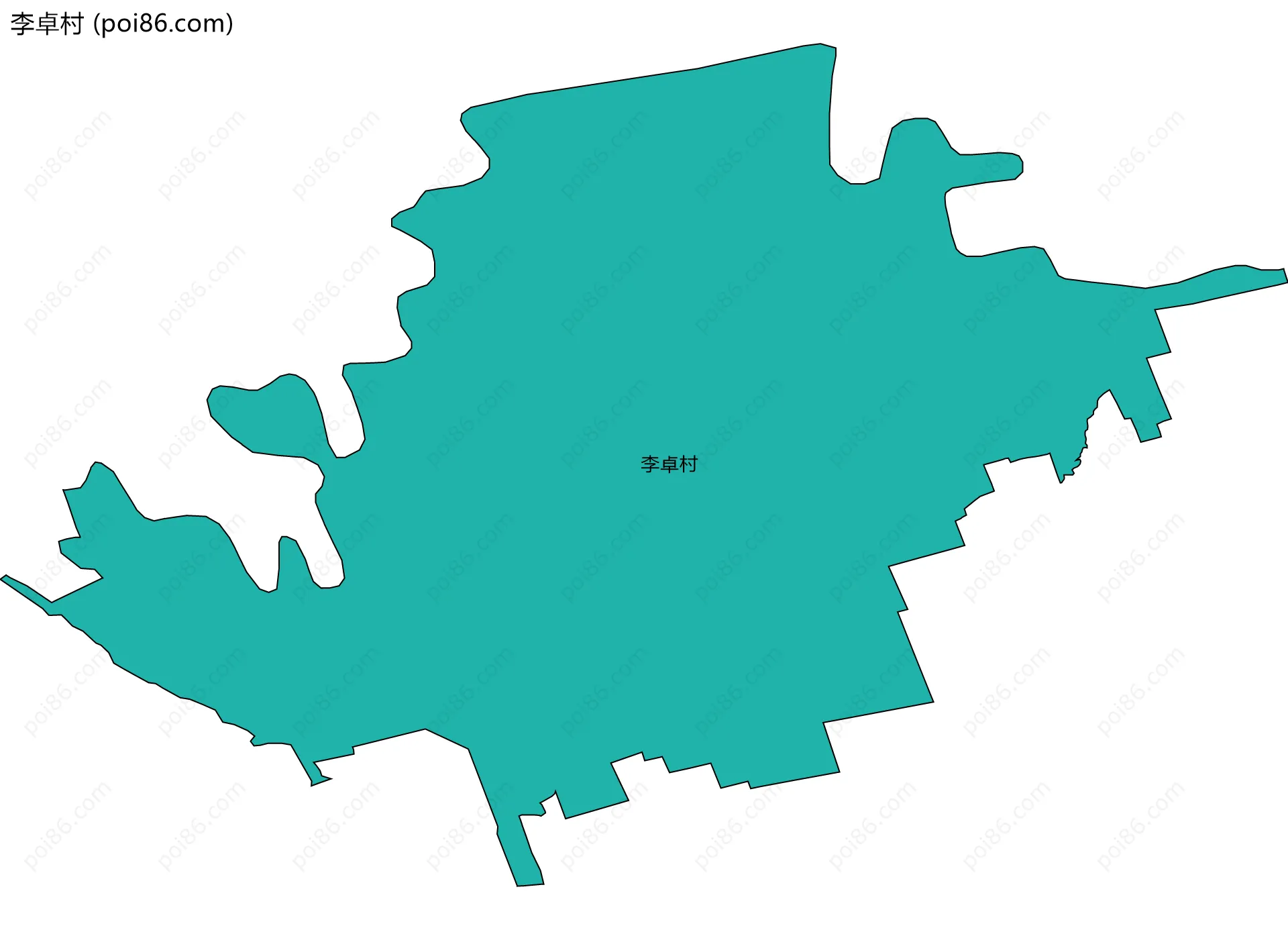 李卓村边界地图
