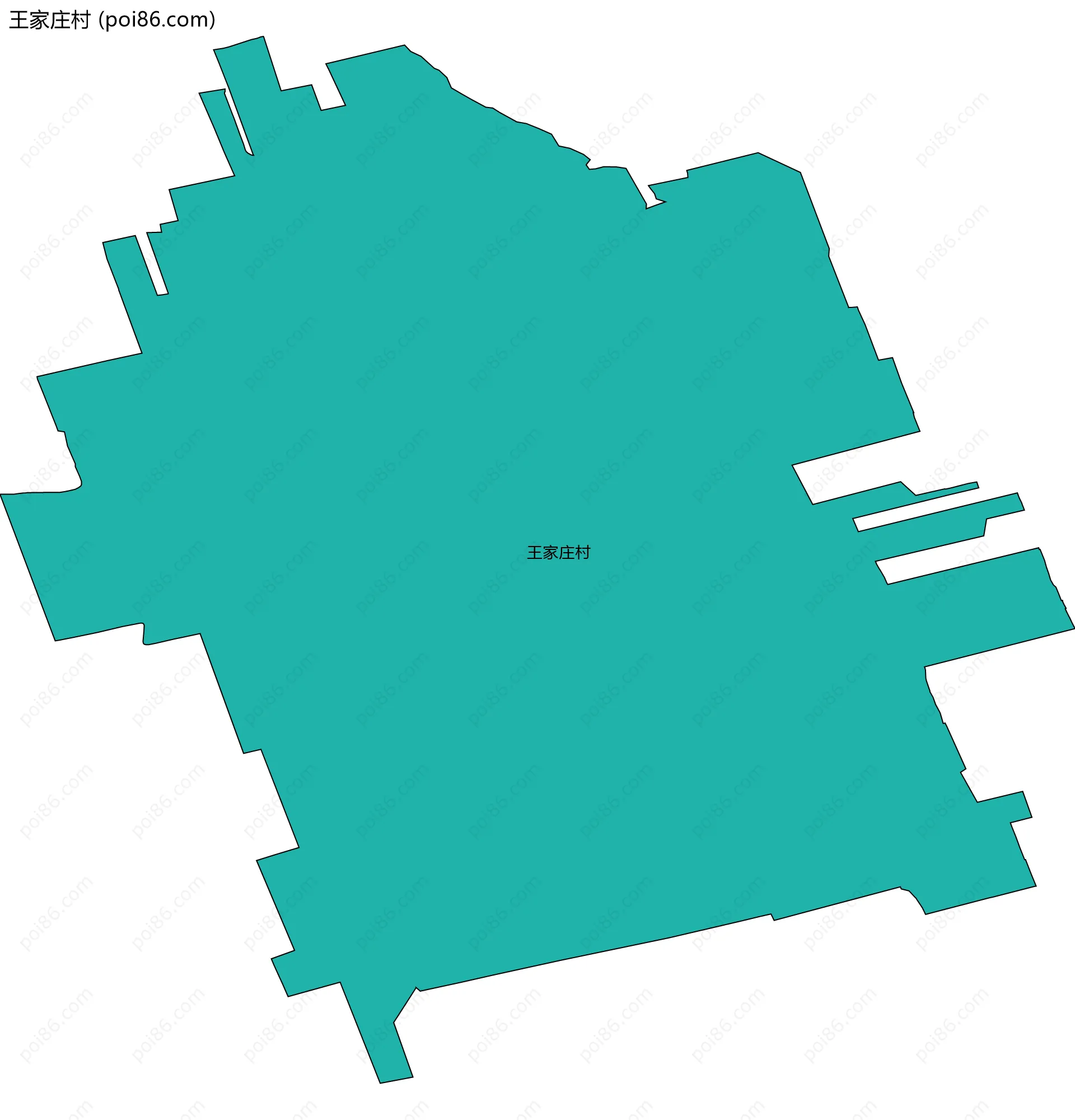 王家庄村边界地图