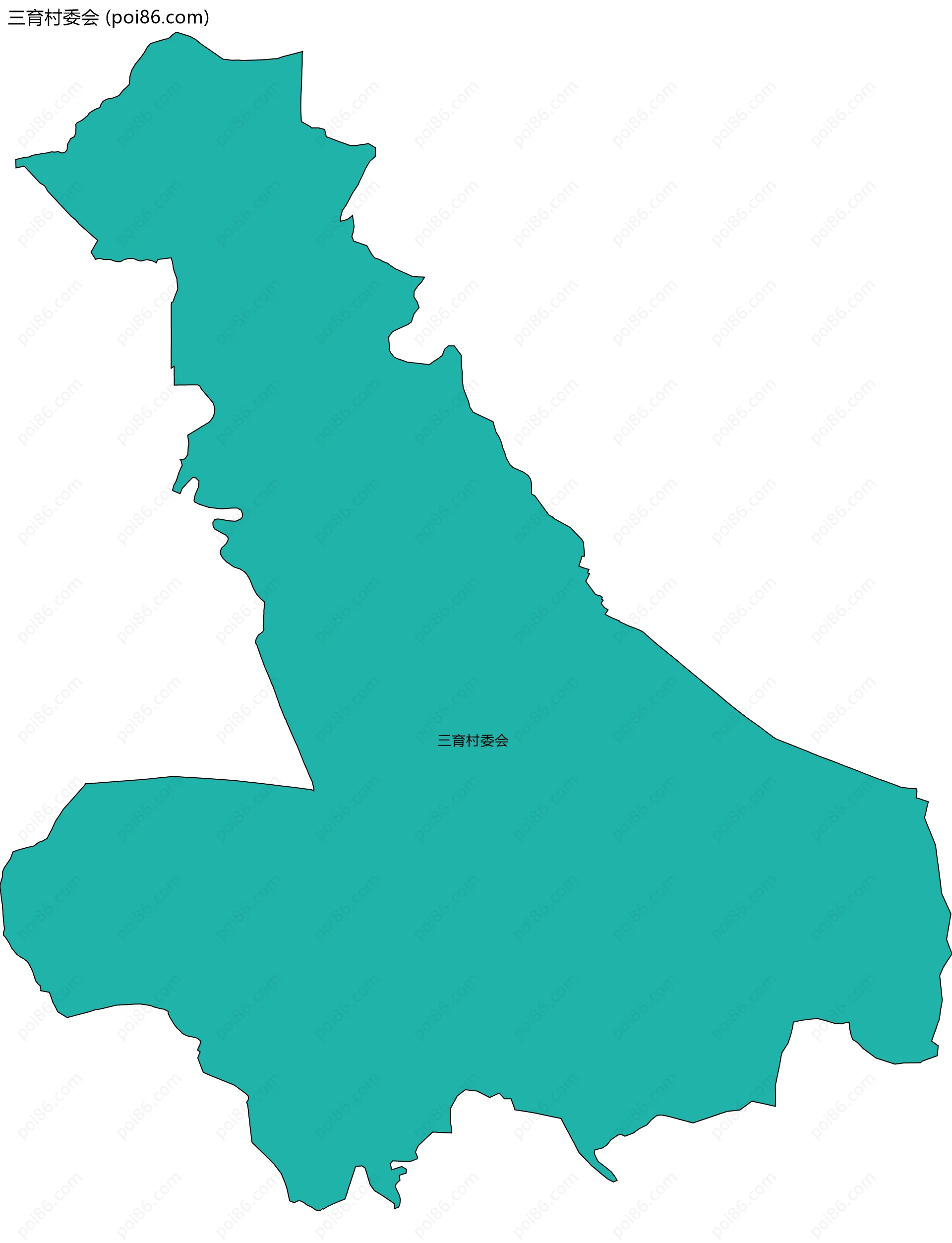 三育村委会边界地图