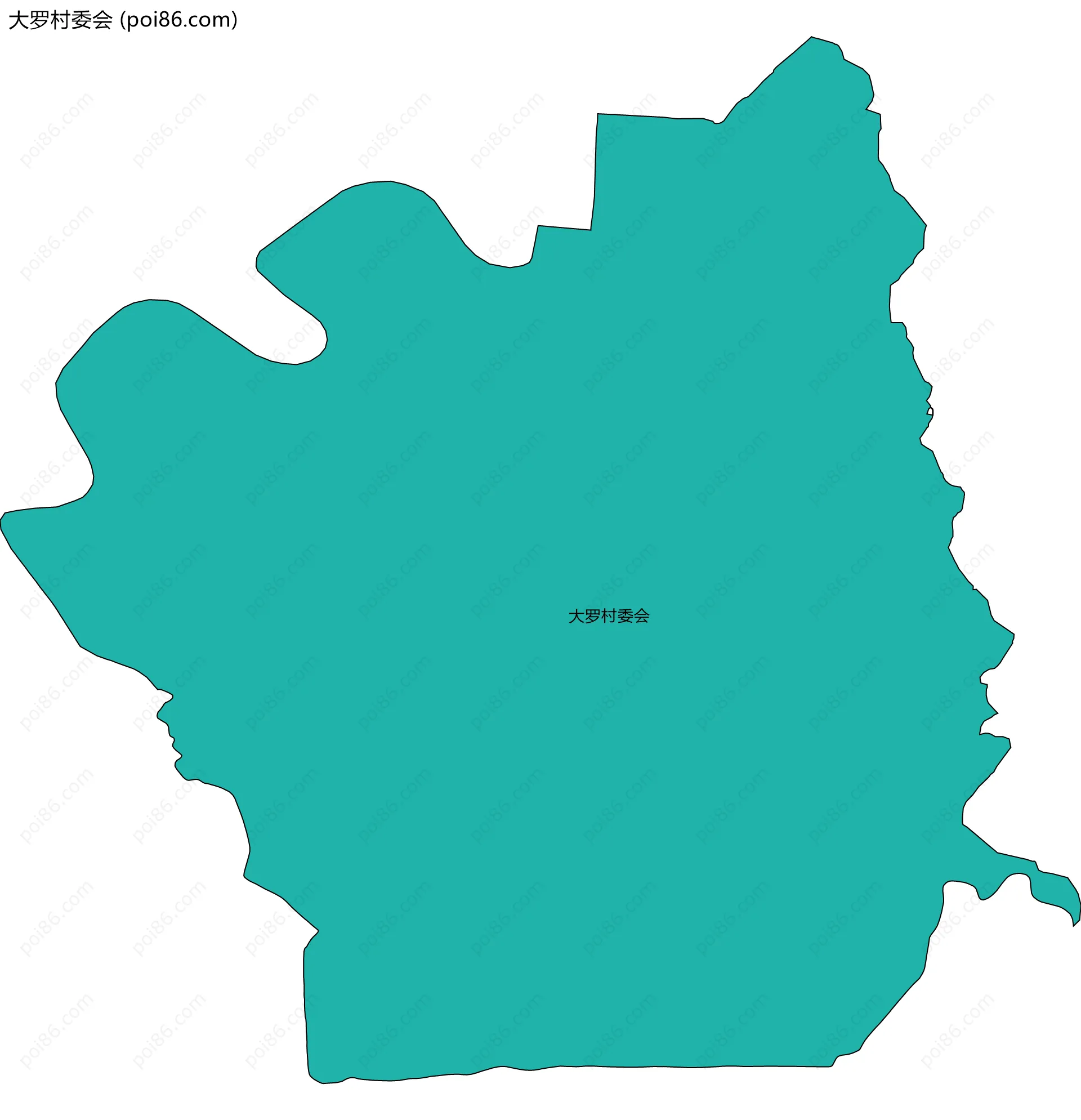 大罗村委会边界地图