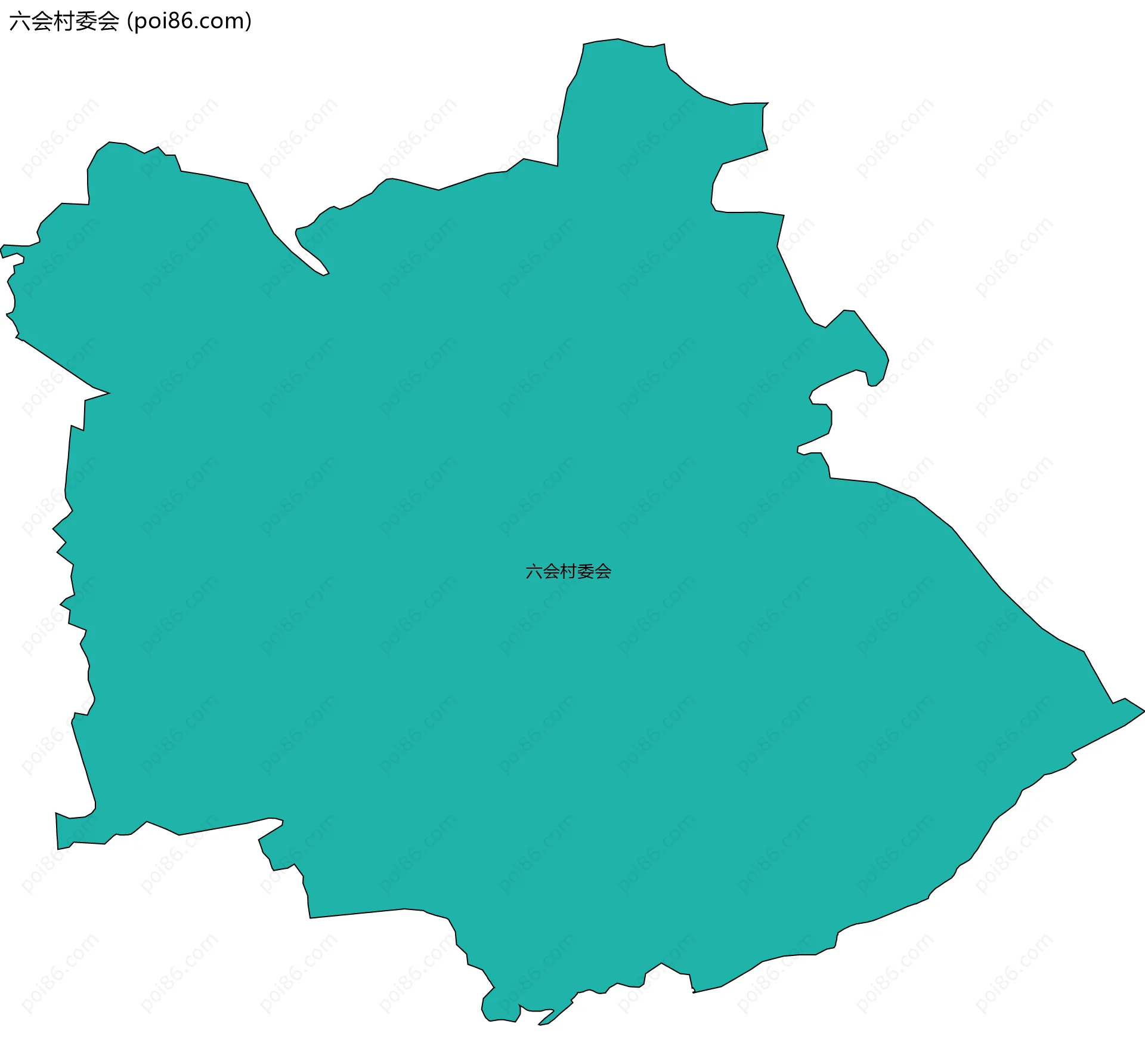 六会村委会边界地图