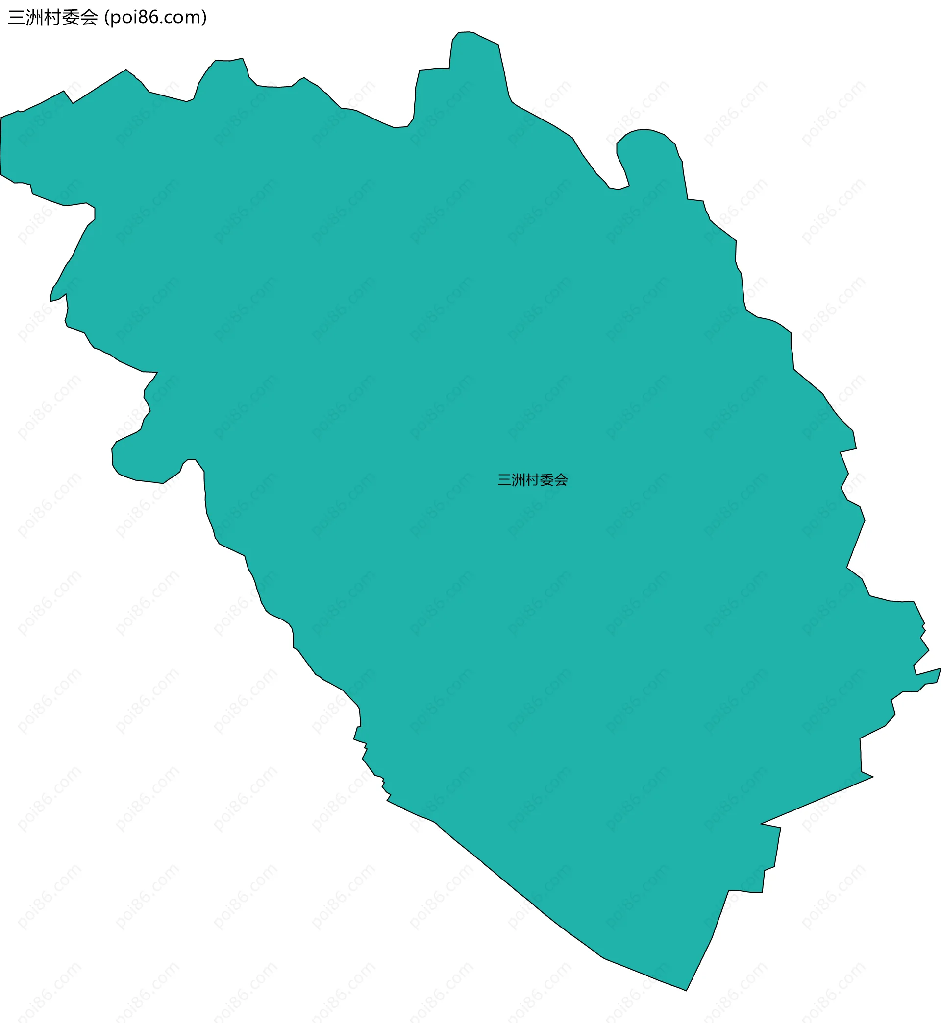 三洲村委会边界地图