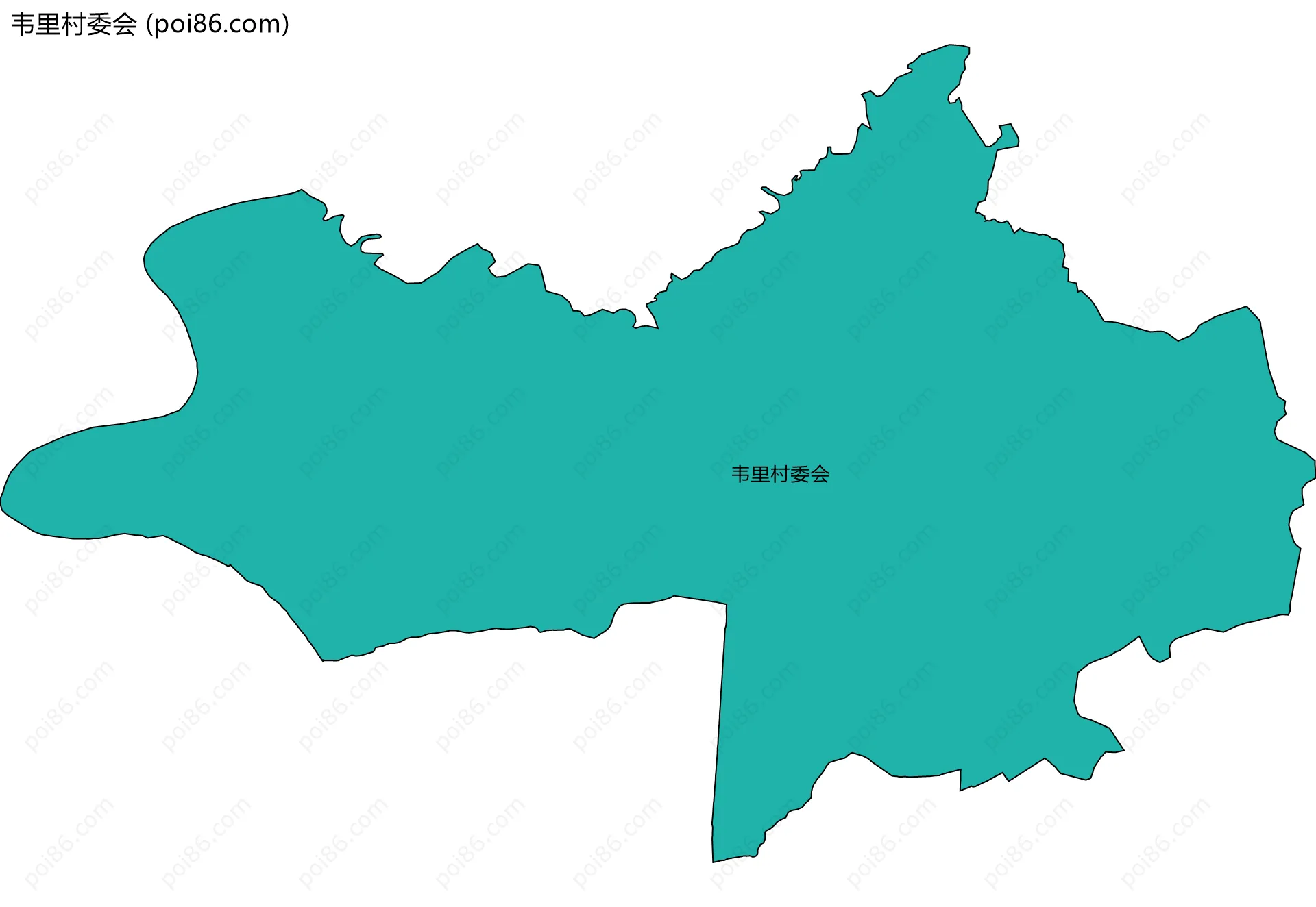 韦里村委会边界地图