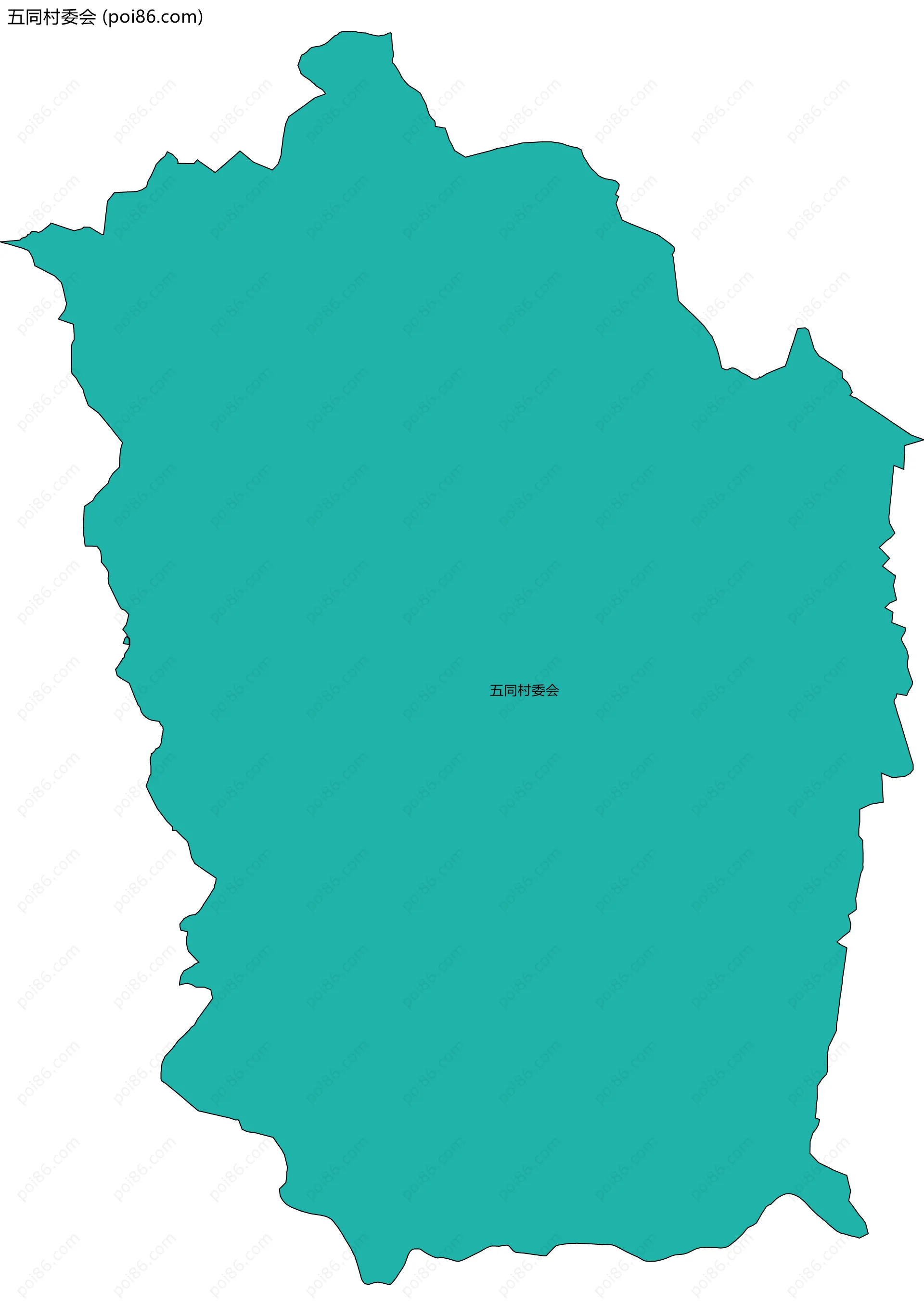 五同村委会边界地图