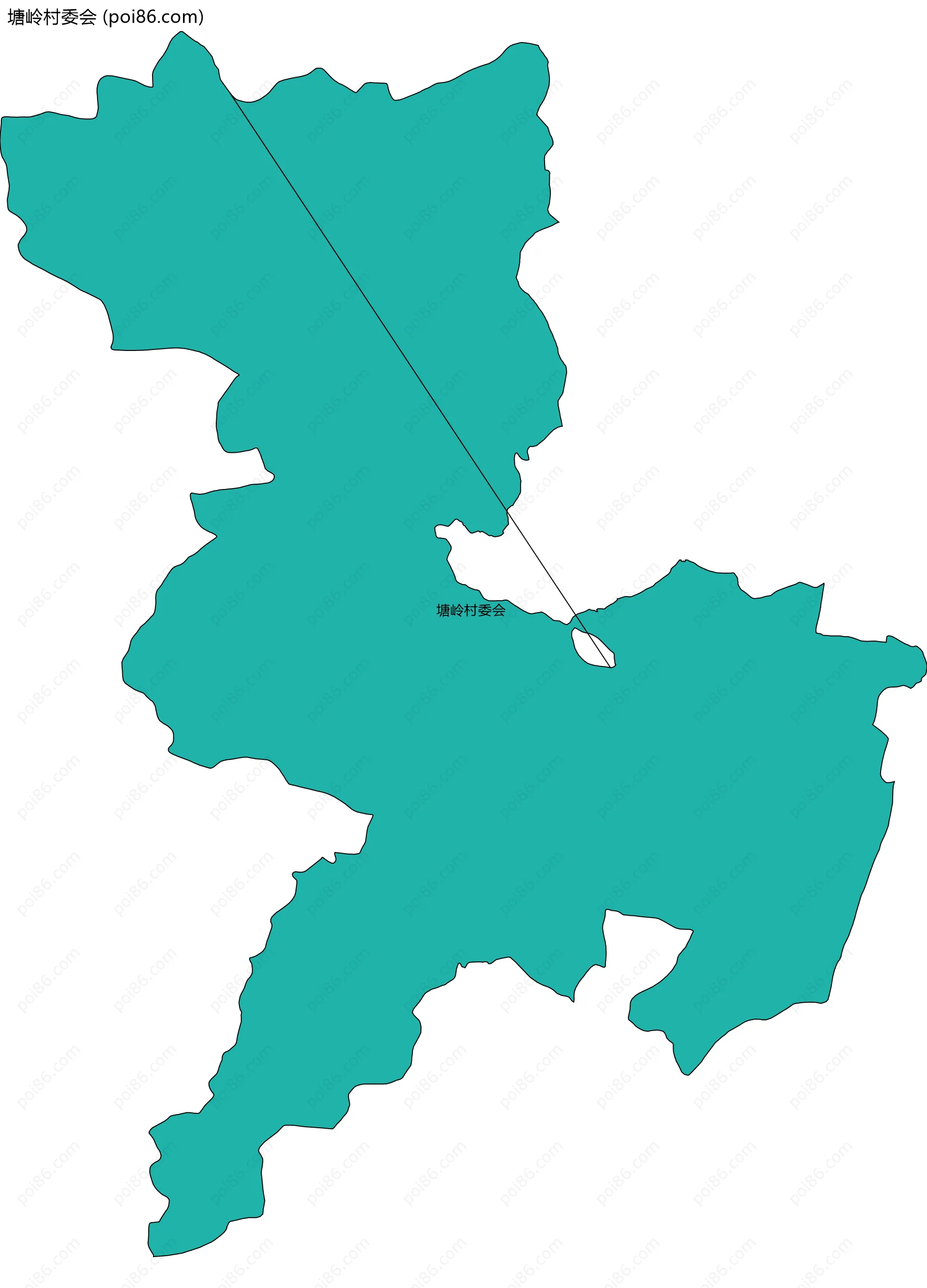 塘岭村委会边界地图