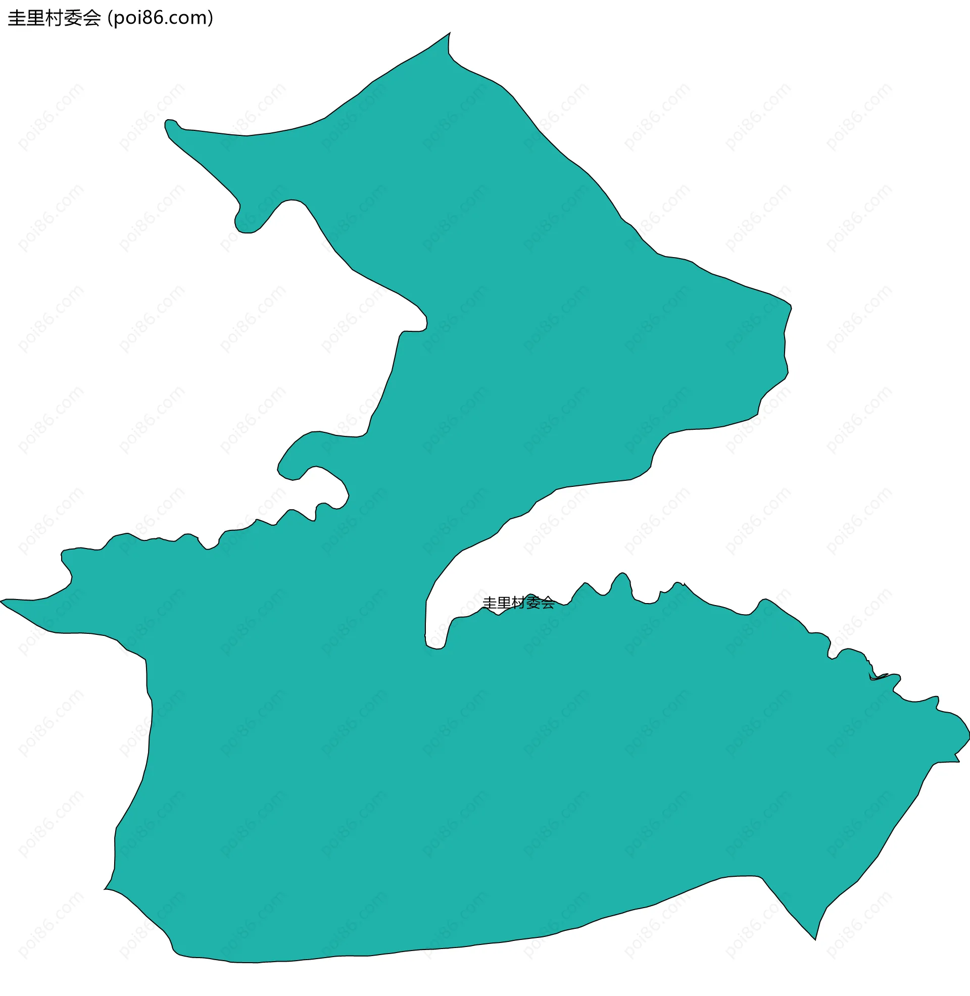 圭里村委会边界地图