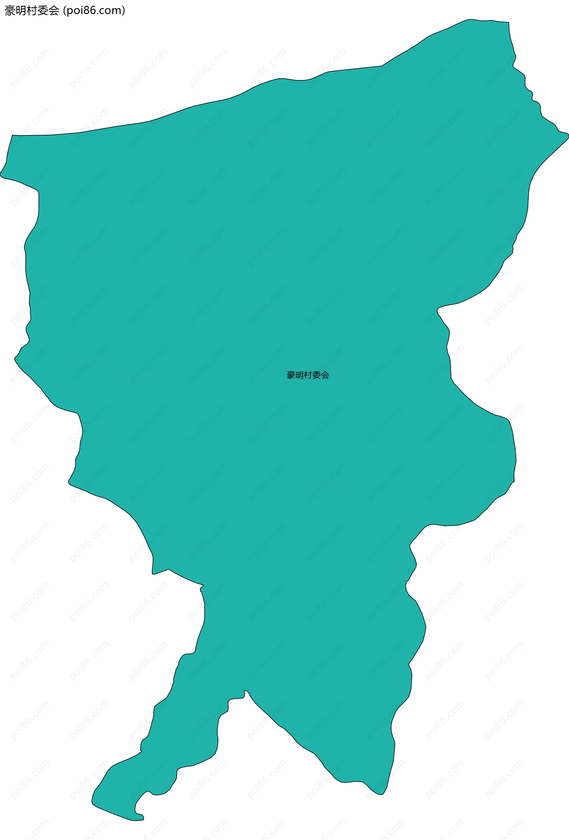 豪明村委会边界地图