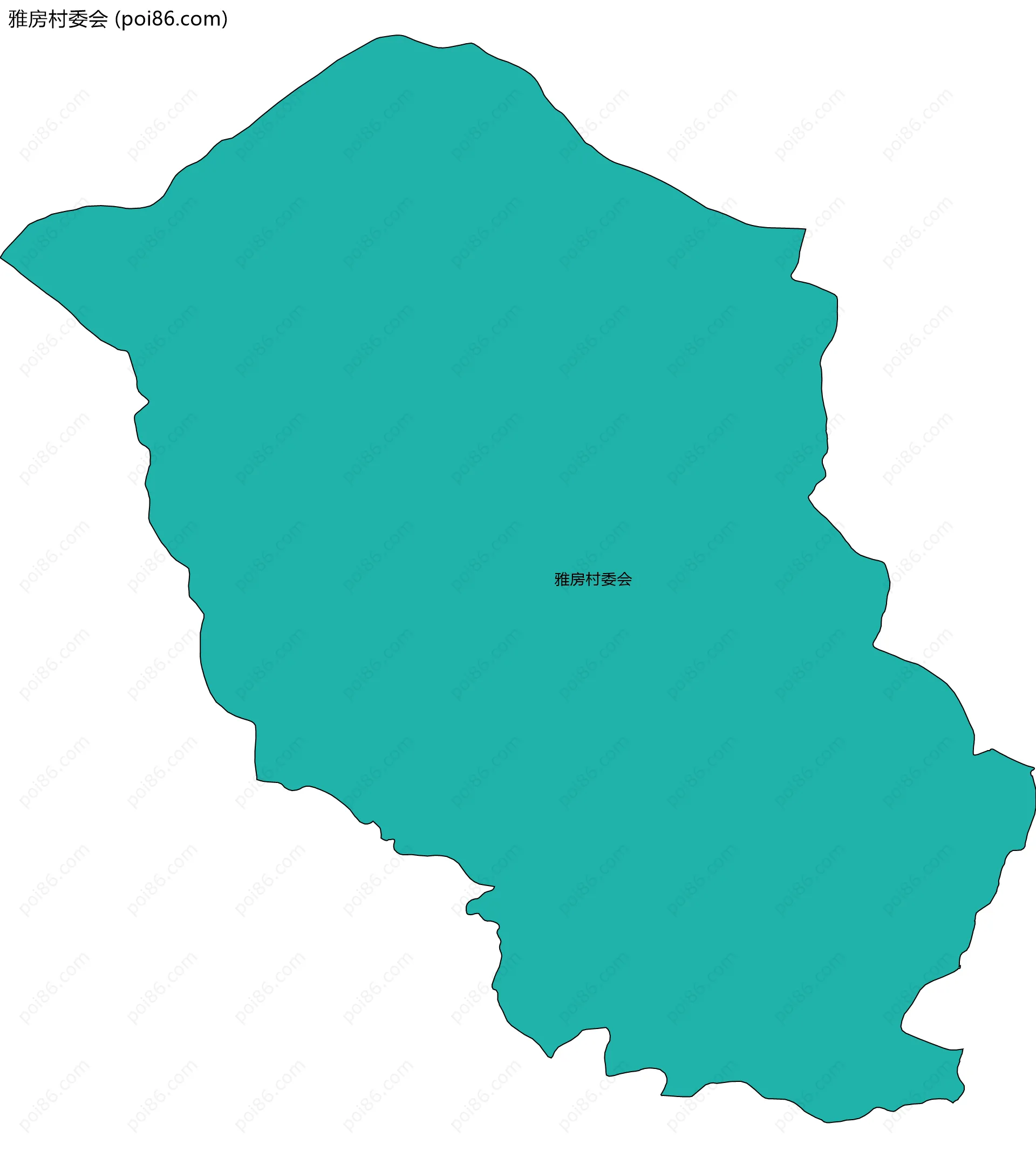 雅房村委会边界地图