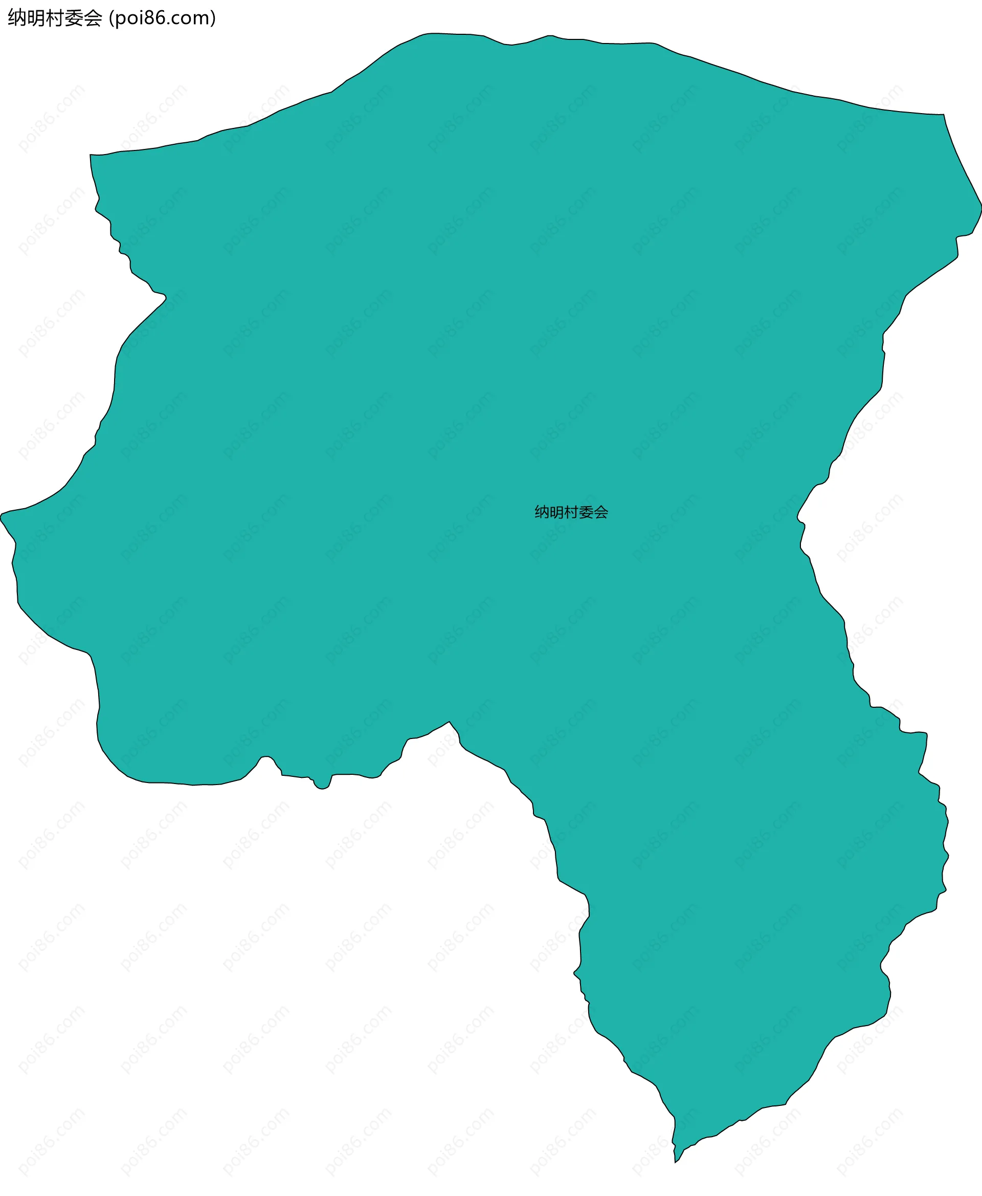 纳明村委会边界地图