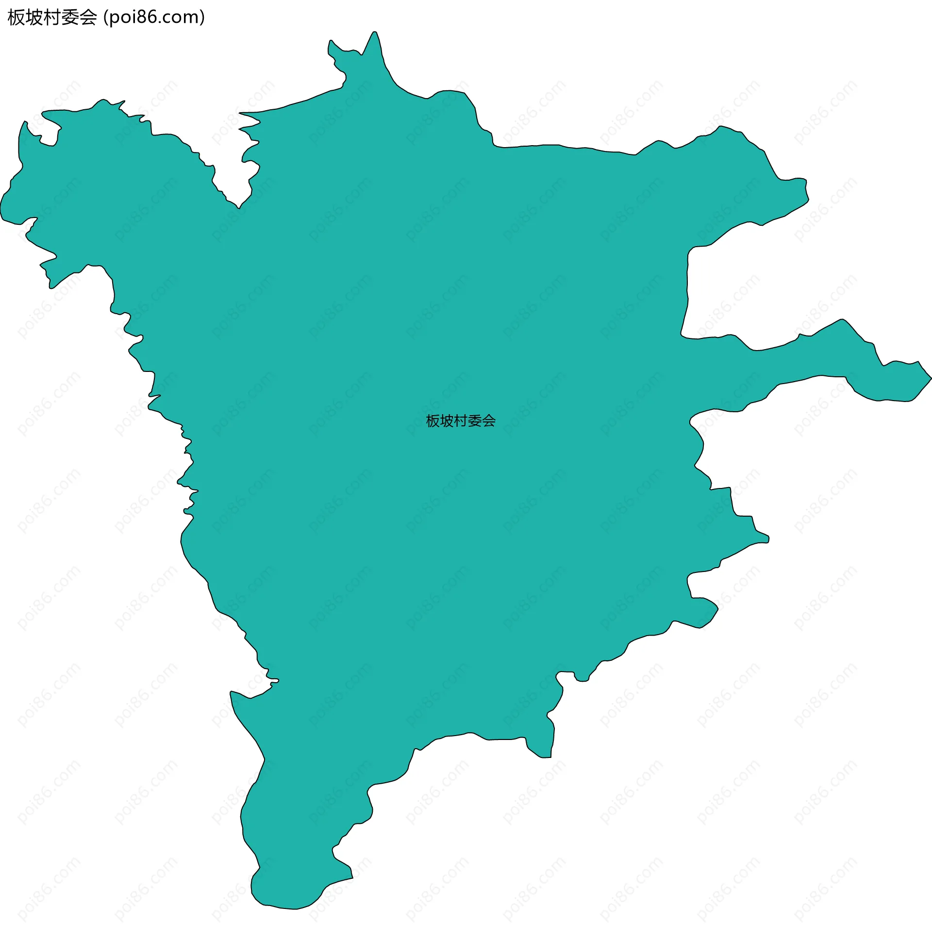 板坡村委会边界地图