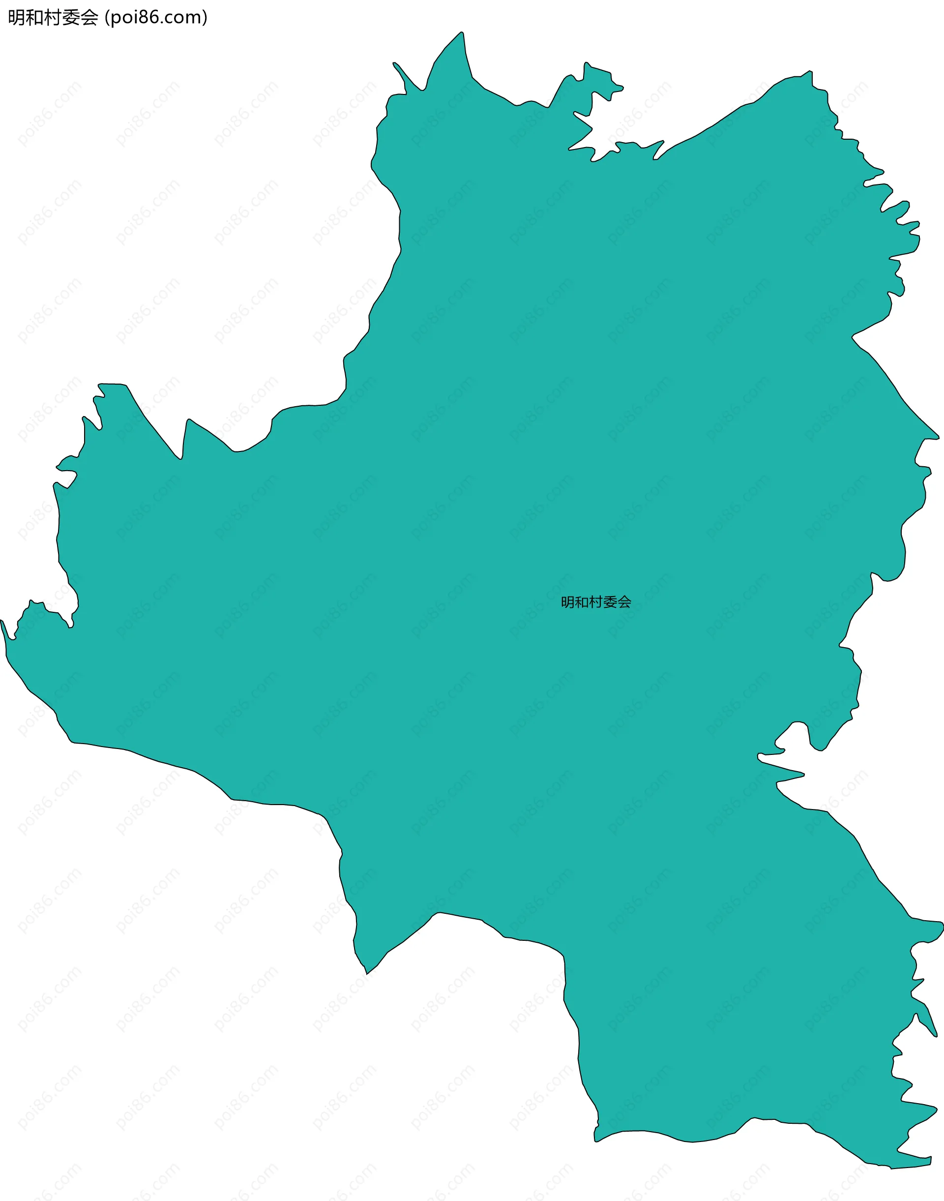 明和村委会边界地图