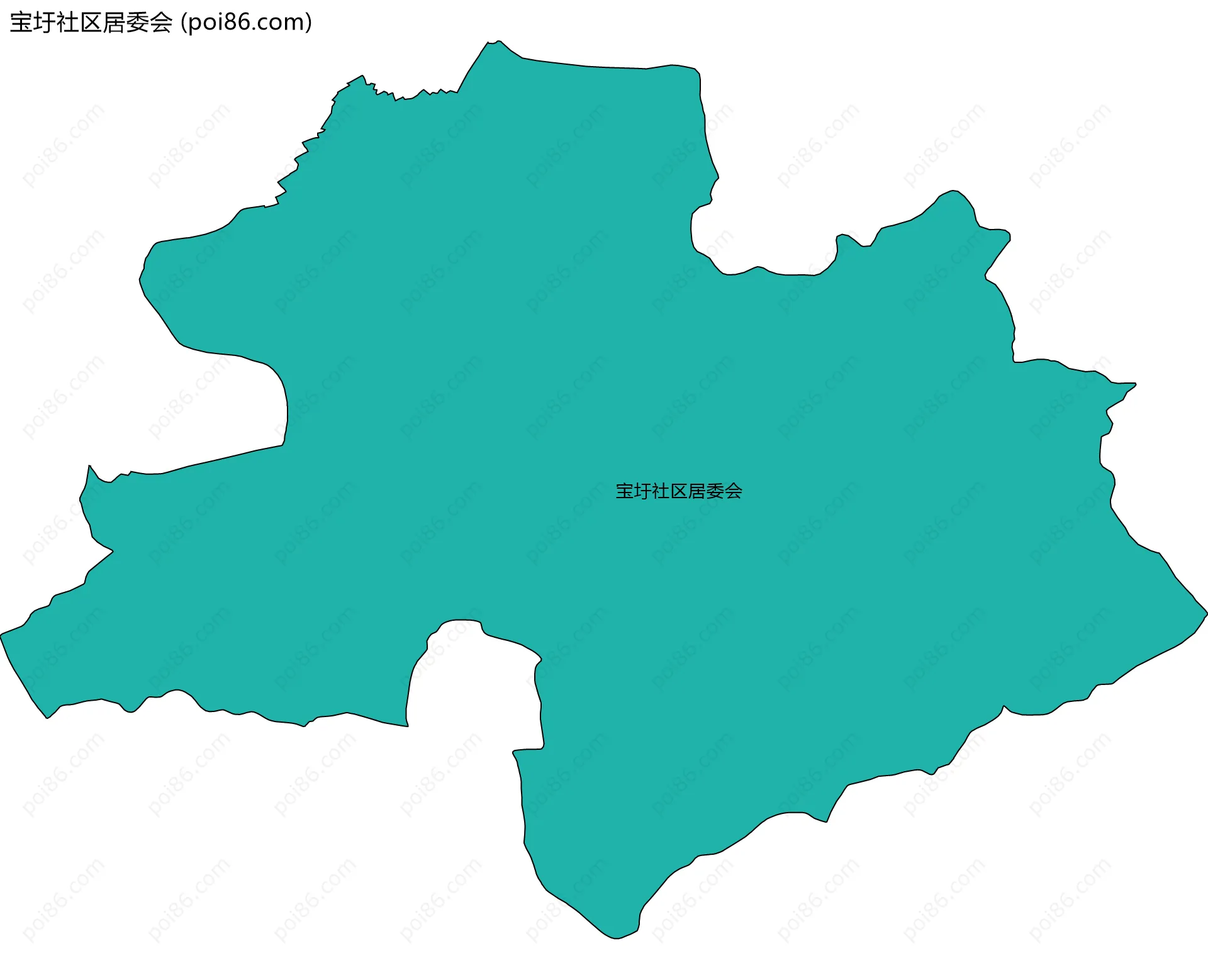 宝圩社区居委会边界地图