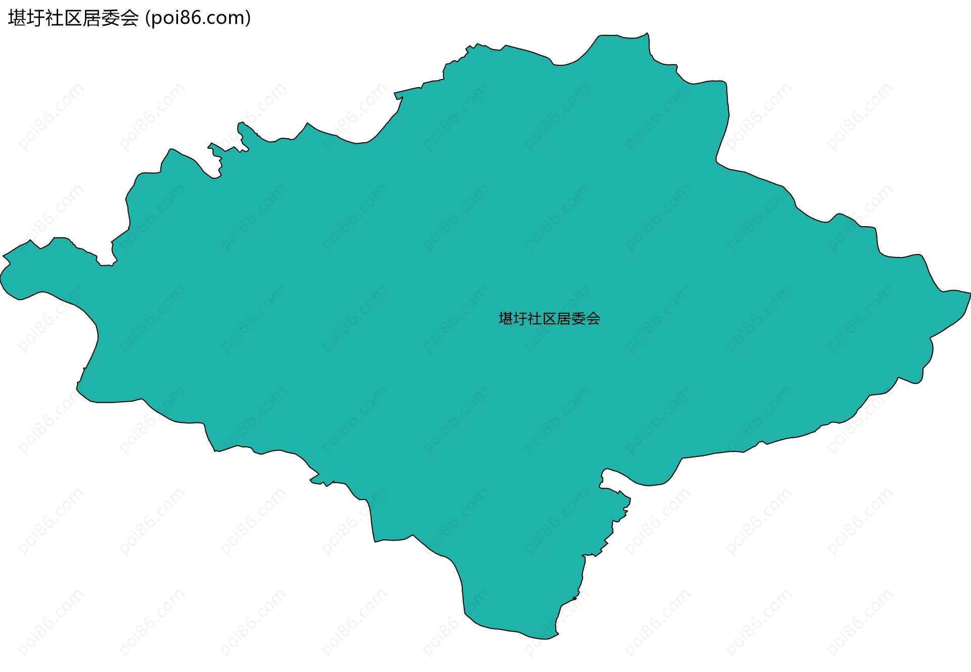 堪圩社区居委会边界地图