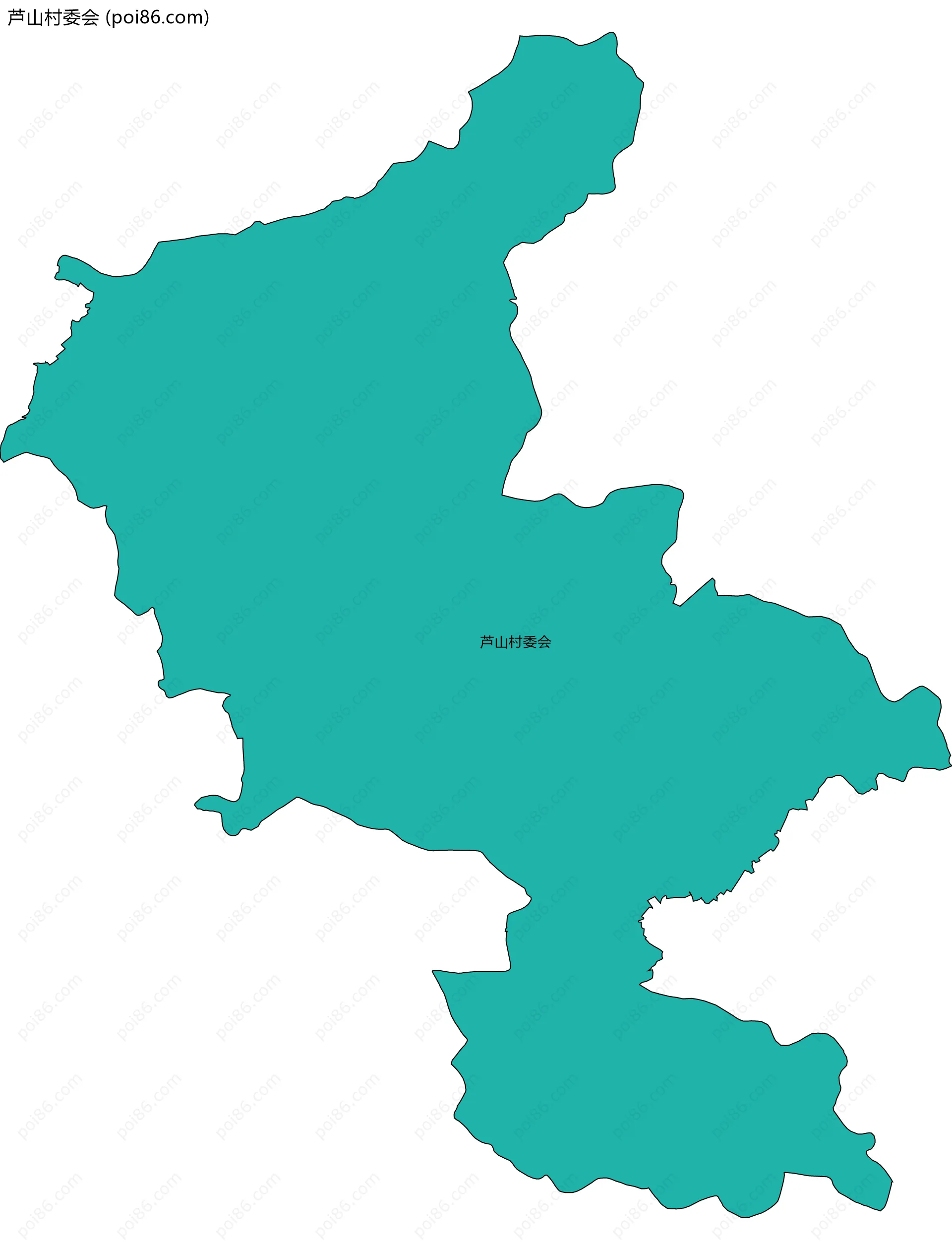 芦山村委会边界地图