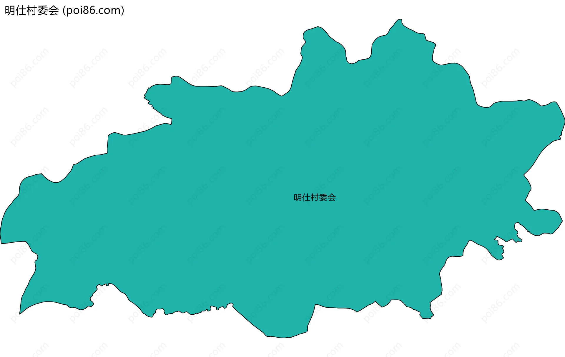 明仕村委会边界地图