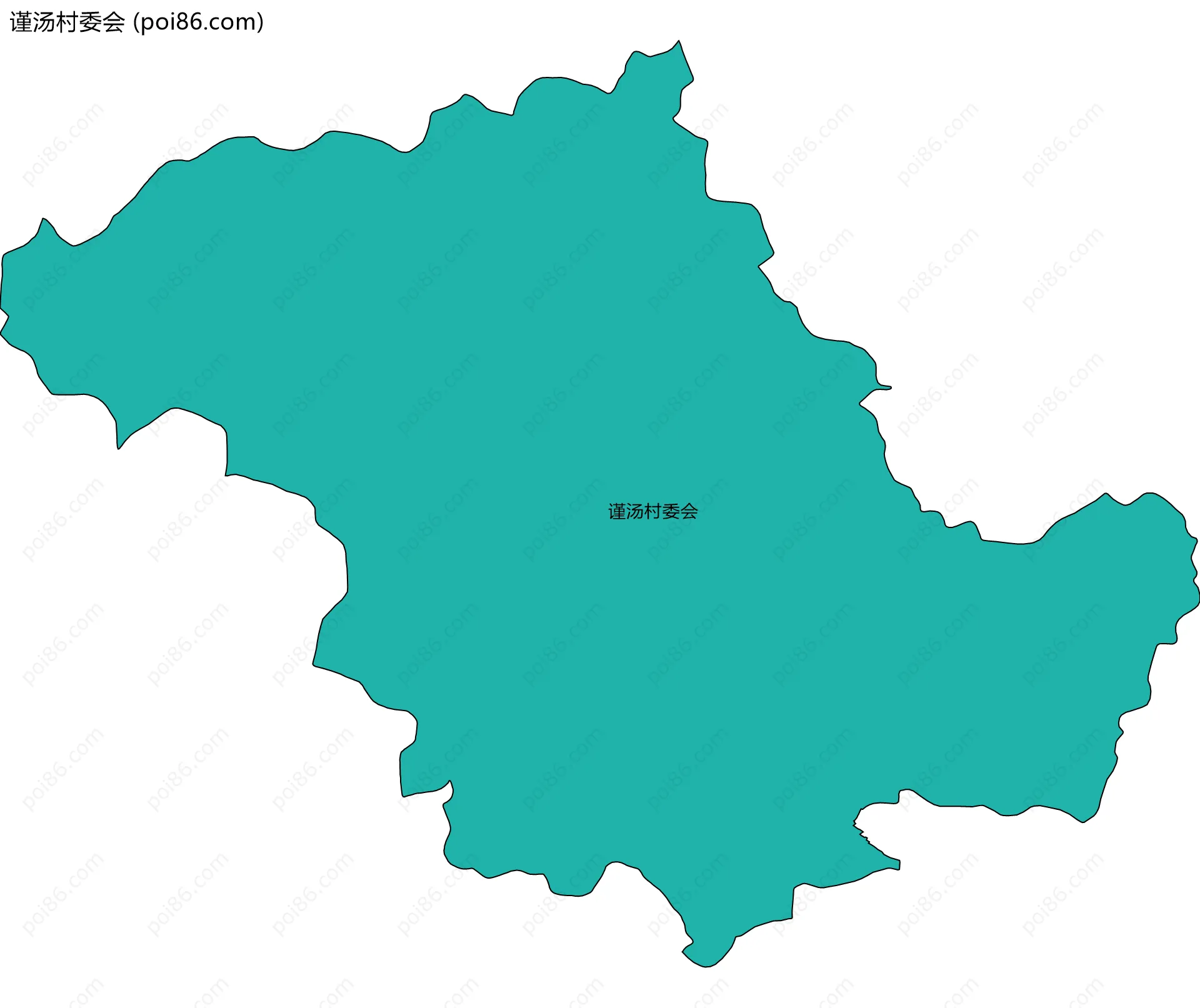 谨汤村委会边界地图