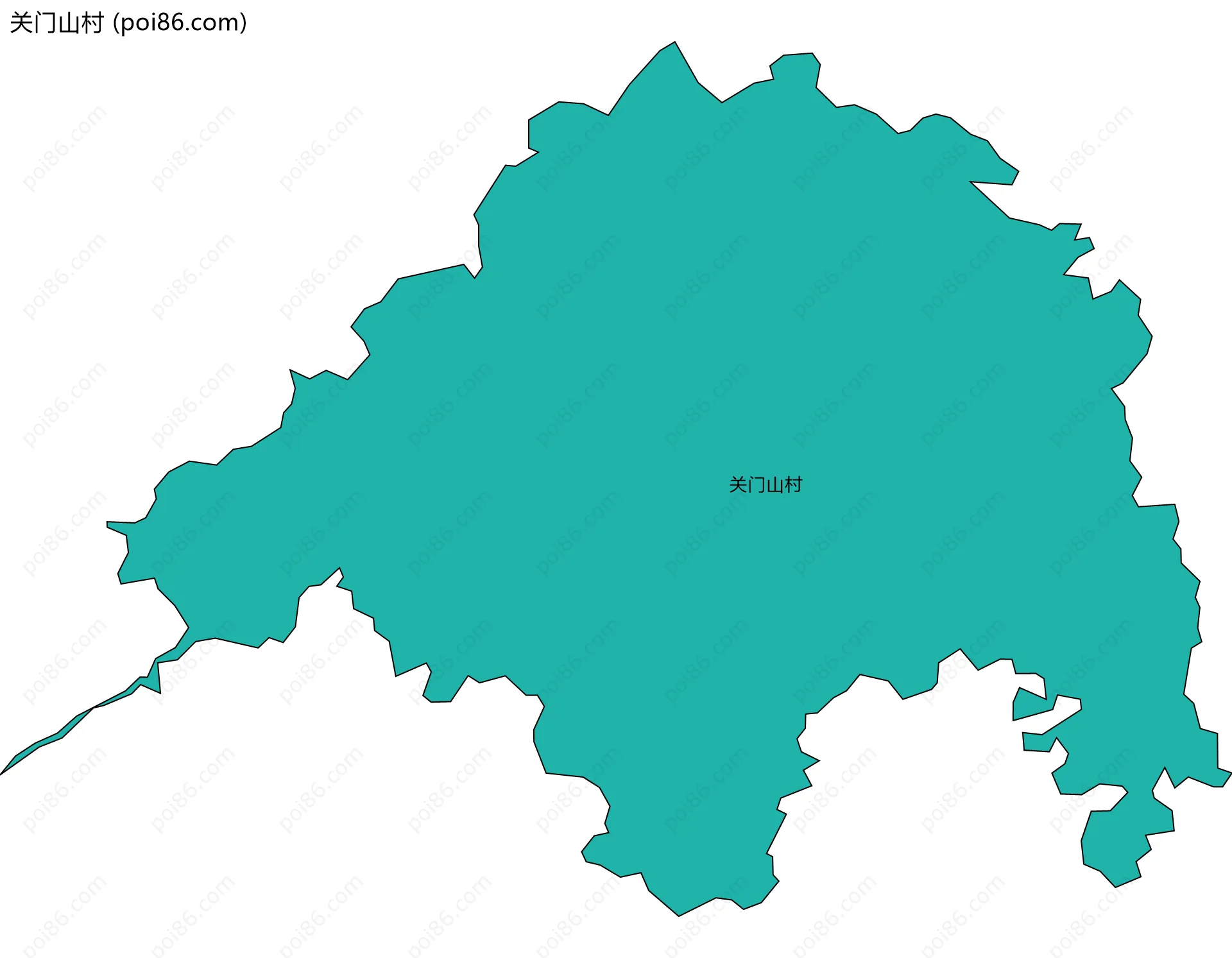 关门山村边界地图