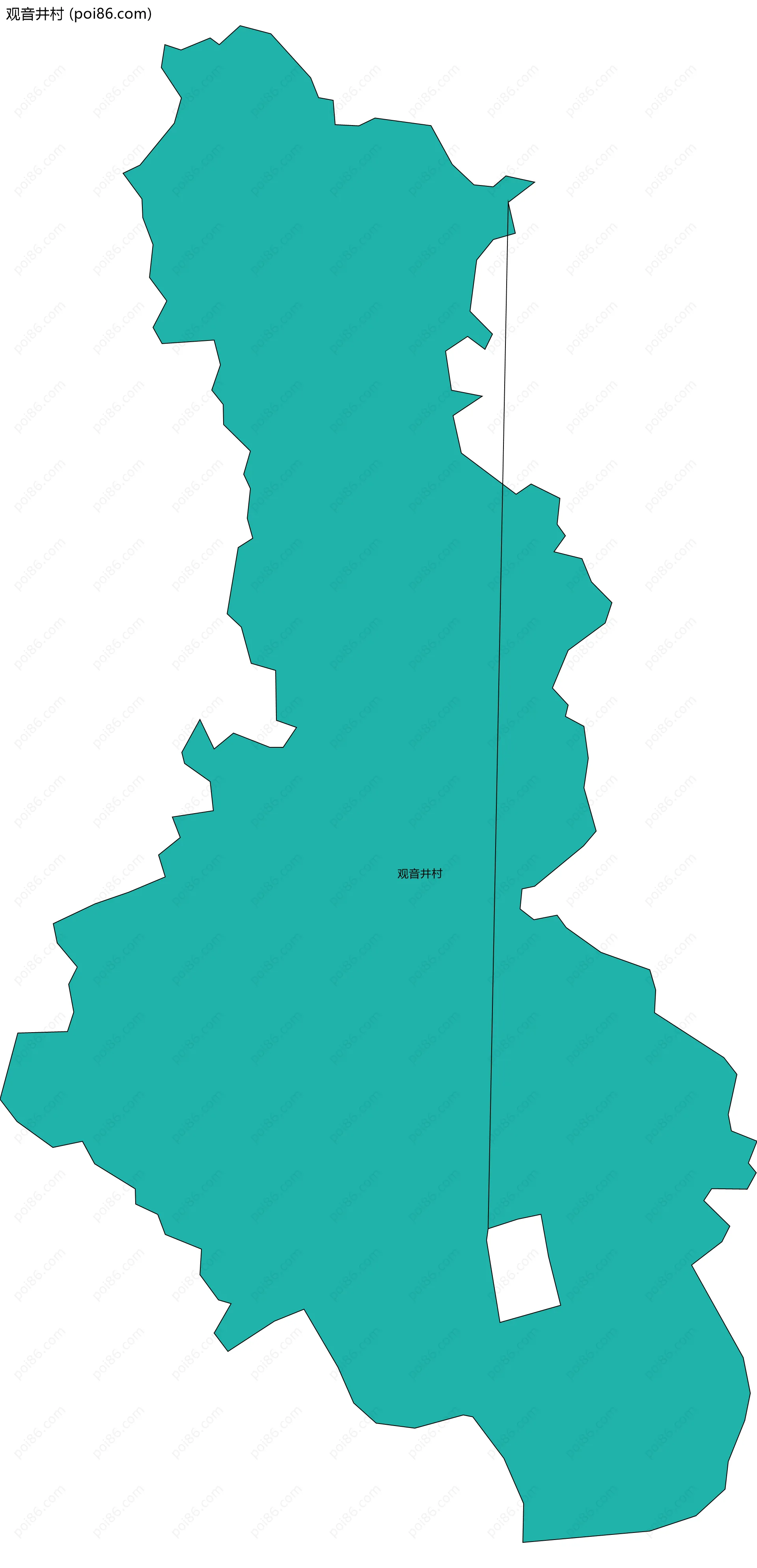 观音井村边界地图