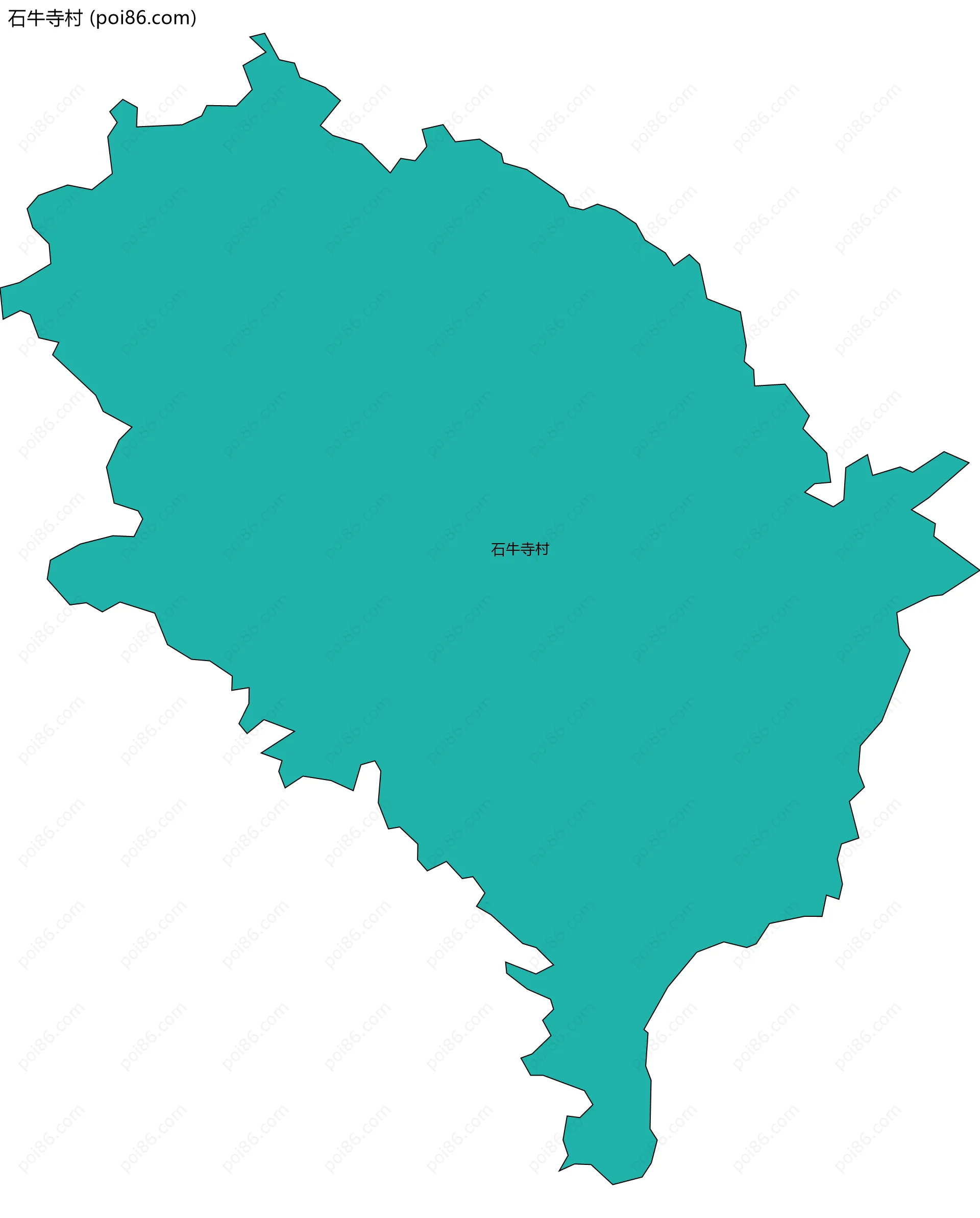 石牛寺村边界地图