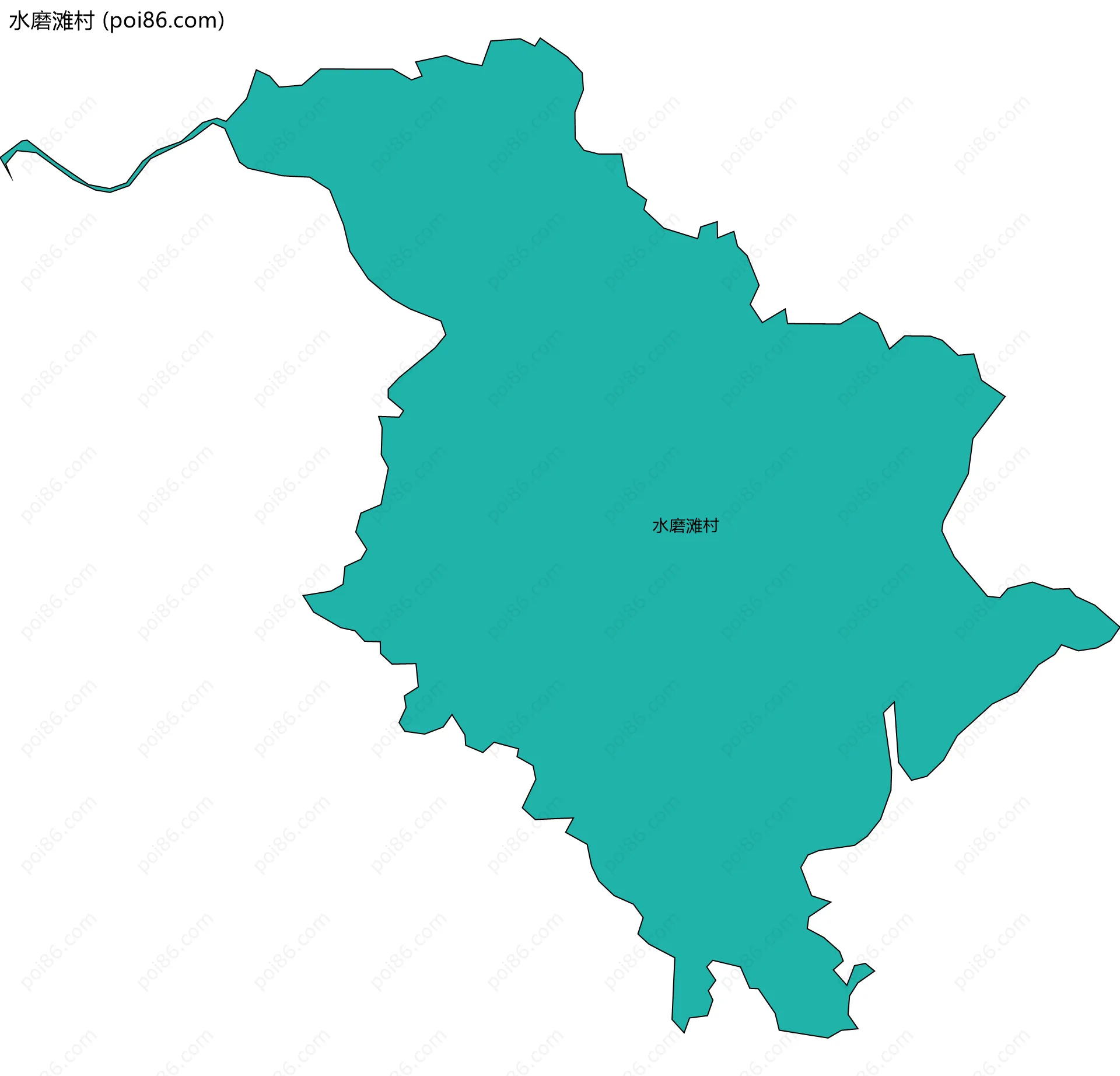 水磨滩村边界地图