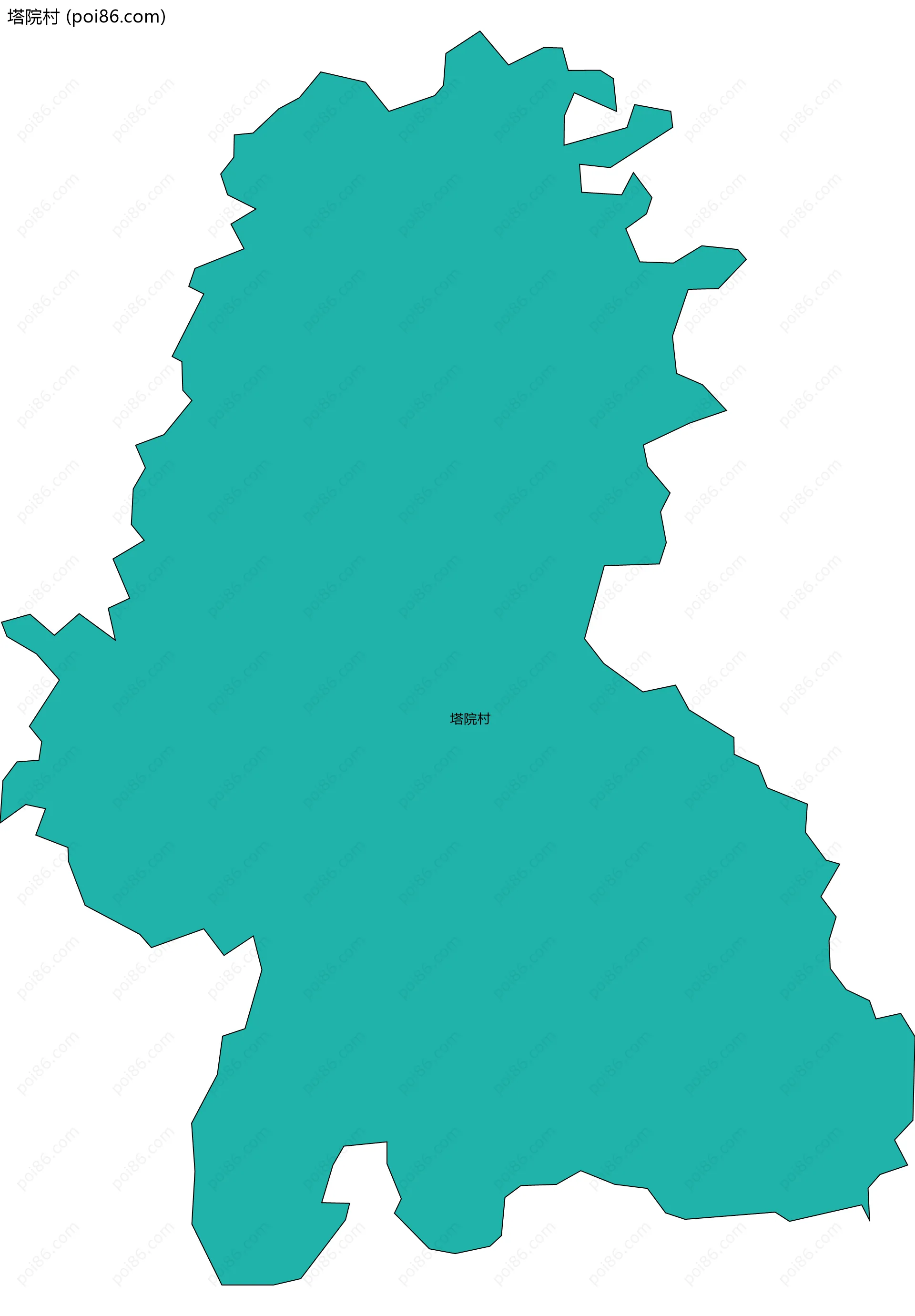 塔院村边界地图