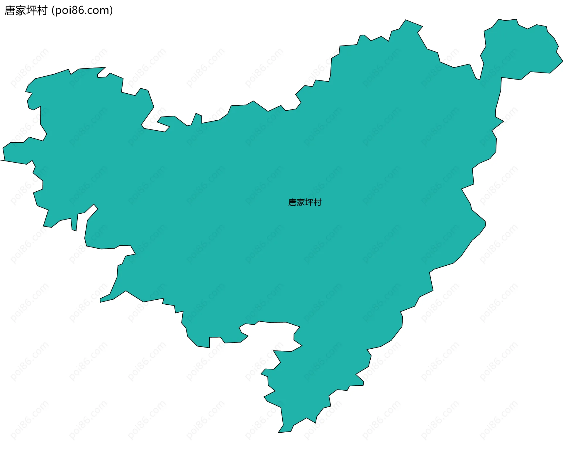 唐家坪村边界地图