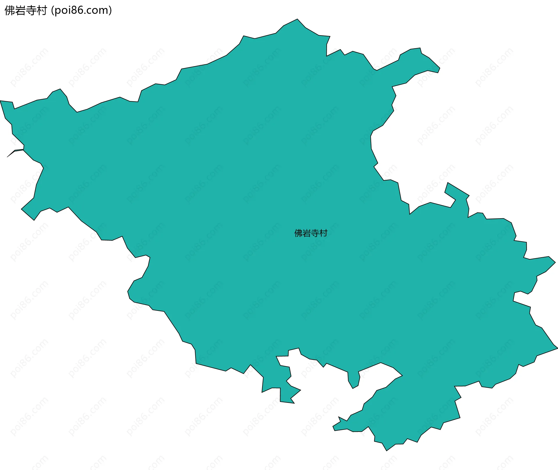 佛岩寺村边界地图