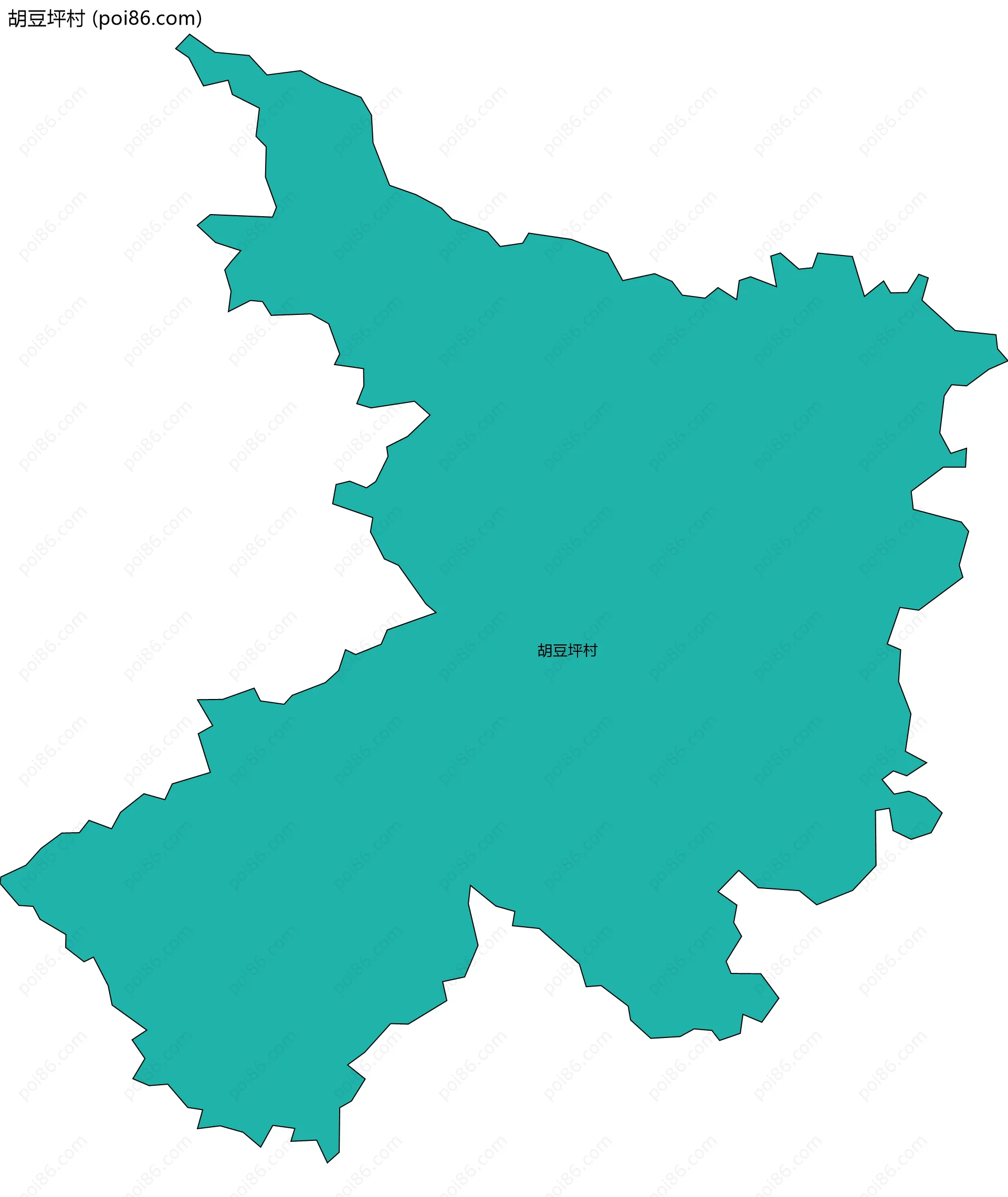 胡豆坪村边界地图