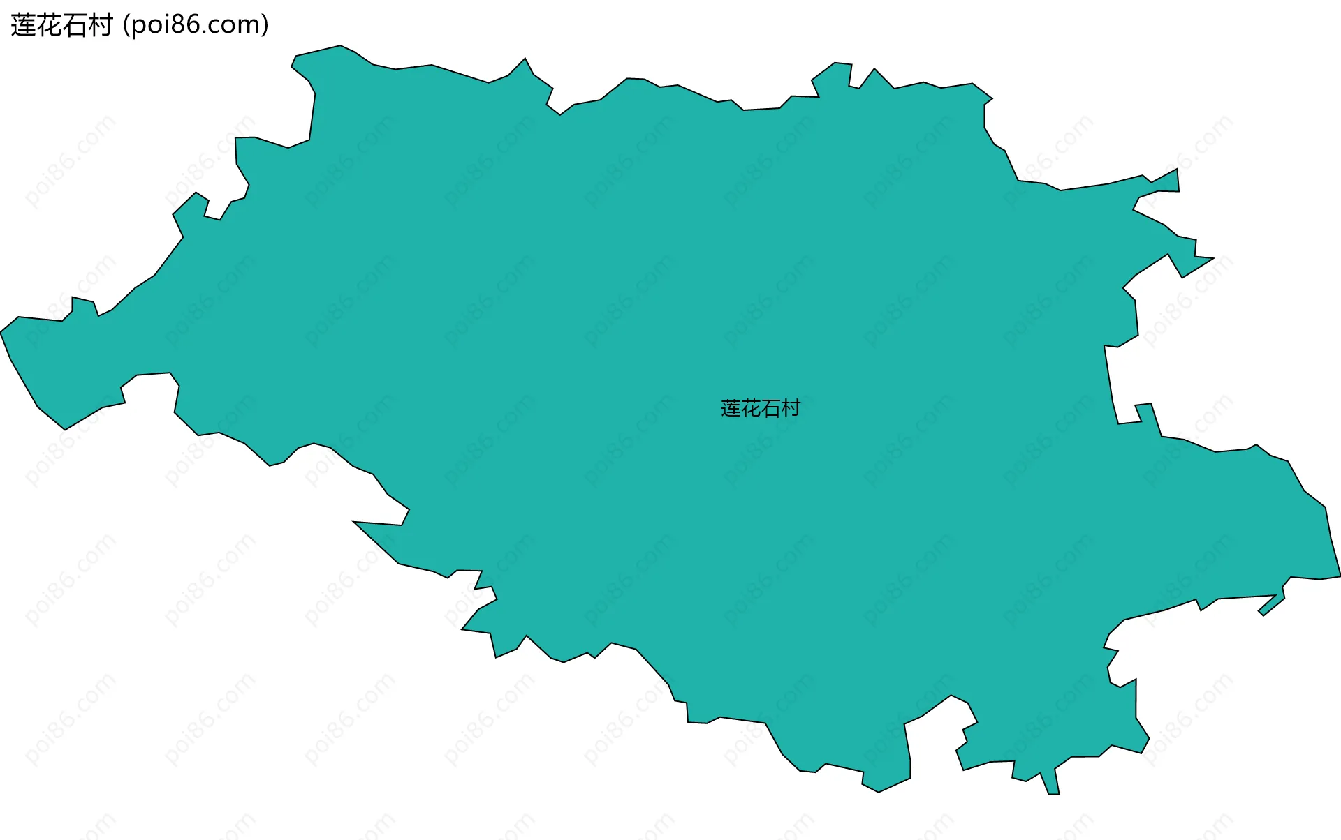 莲花石村边界地图