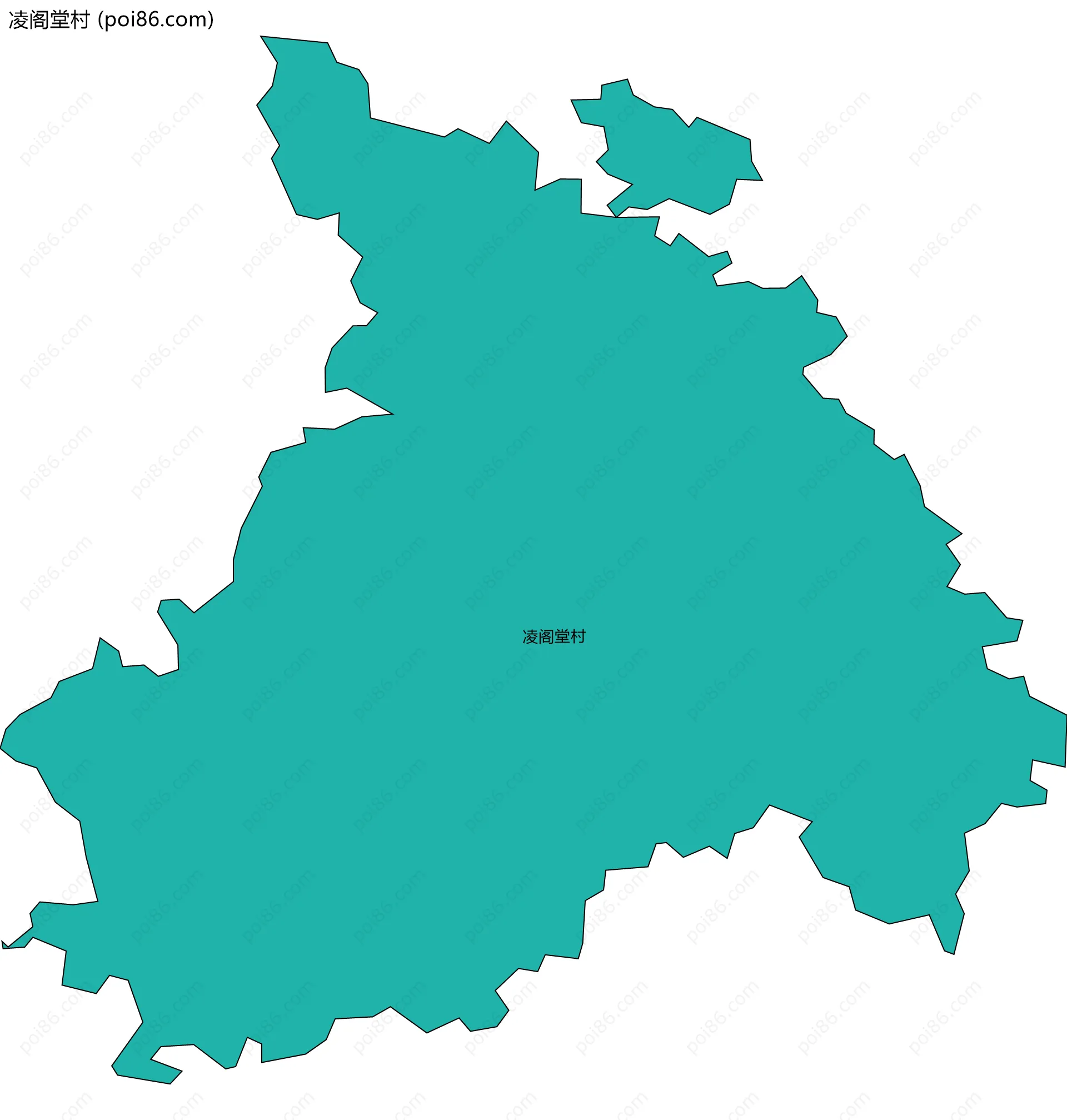 凌阁堂村边界地图