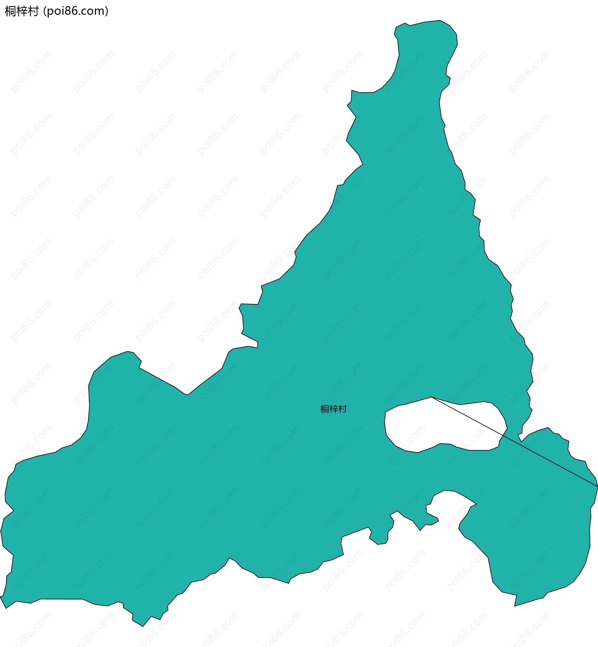 桐梓村边界地图