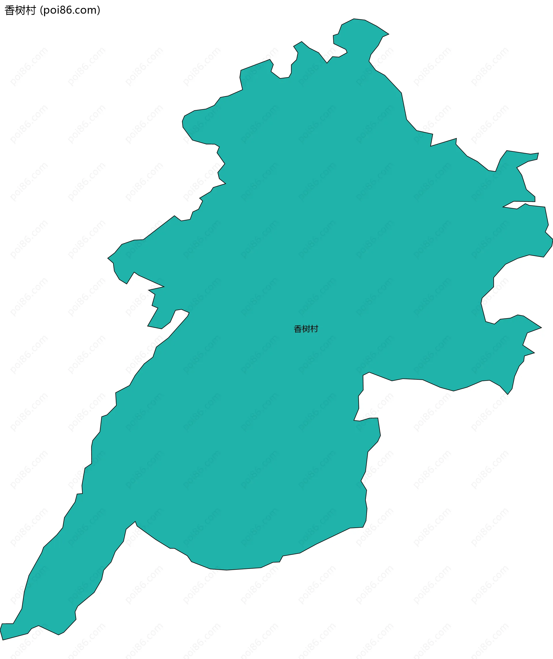 香树村边界地图