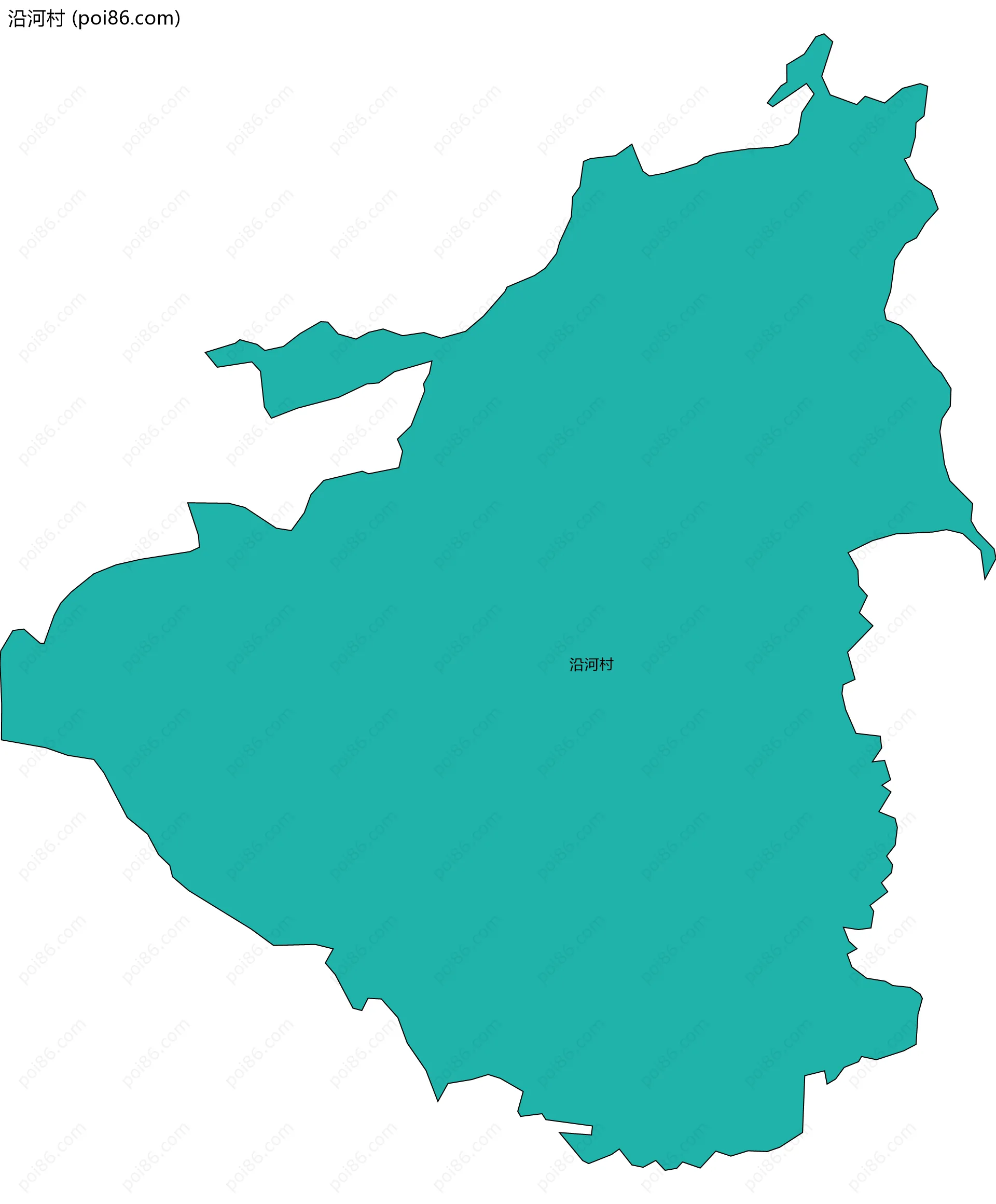 沿河村边界地图