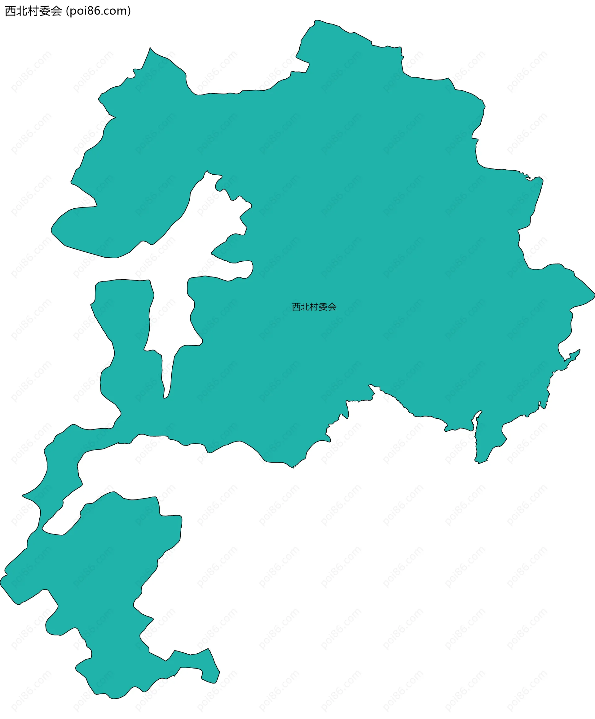 西北村委会边界地图