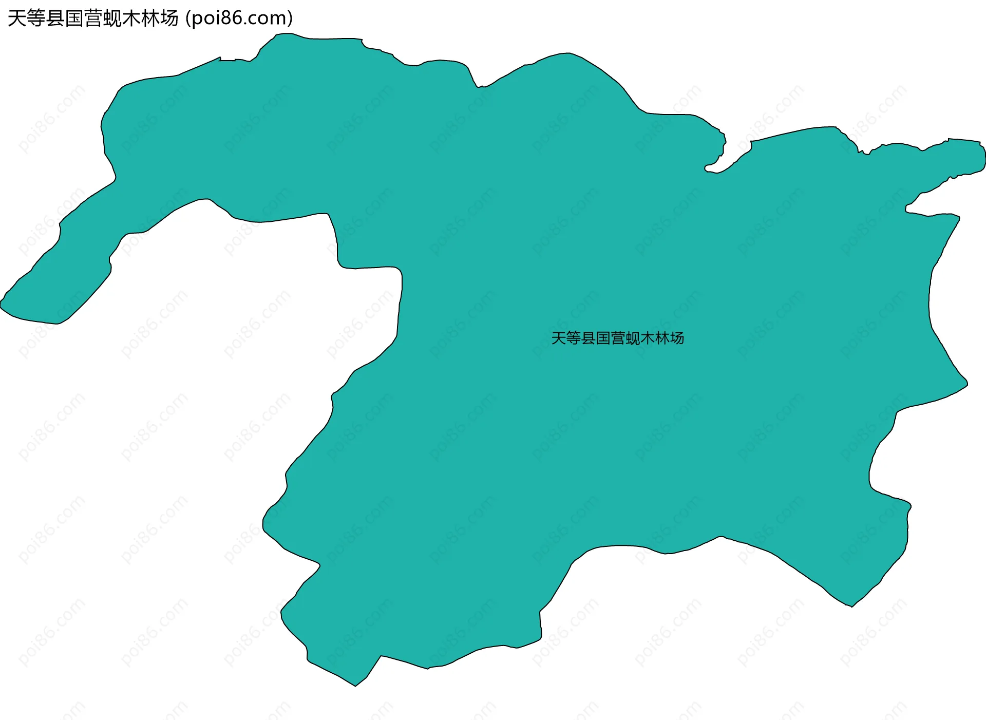 天等县国营蚬木林场边界地图
