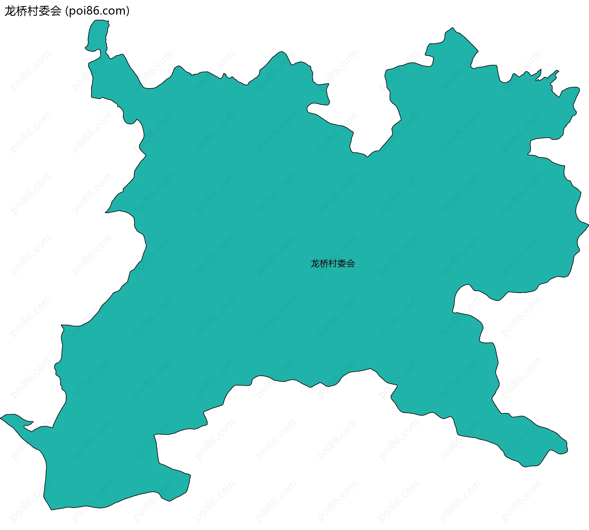 龙桥村委会边界地图