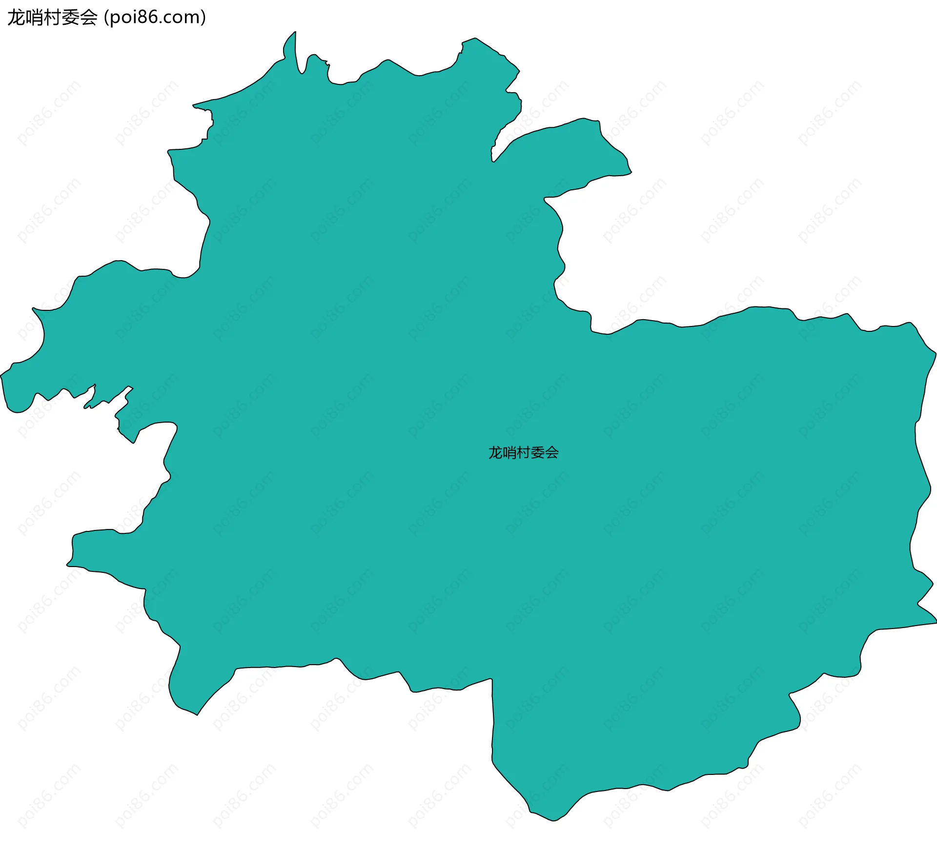 龙哨村委会边界地图