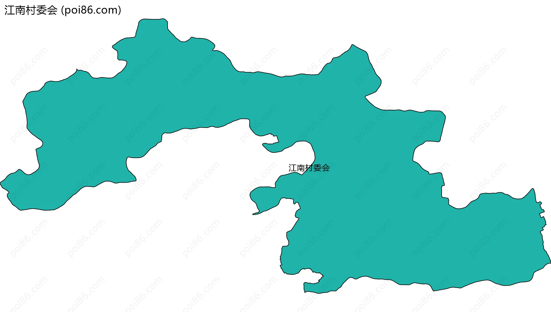 江南村委会边界地图