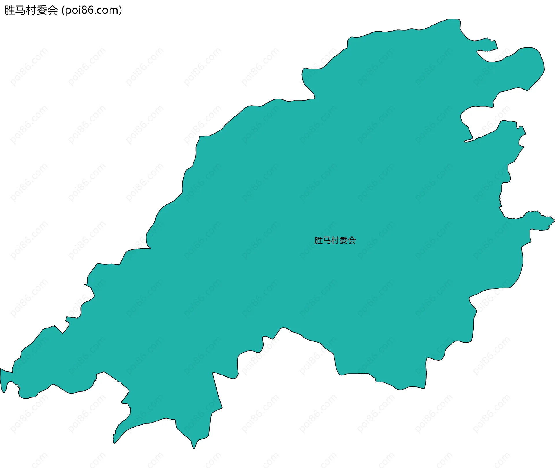 胜马村委会边界地图