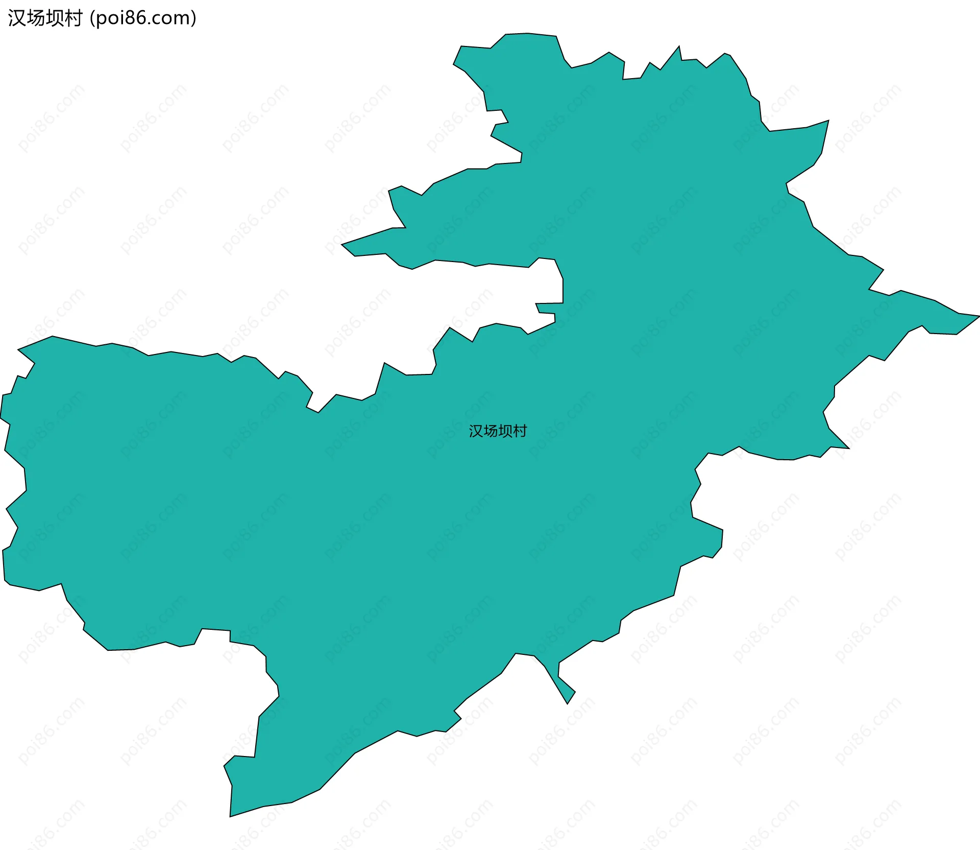 汉场坝村边界地图