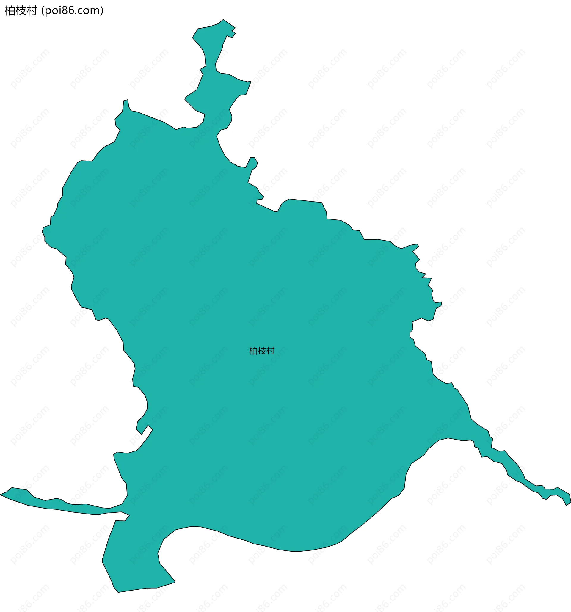 柏枝村边界地图