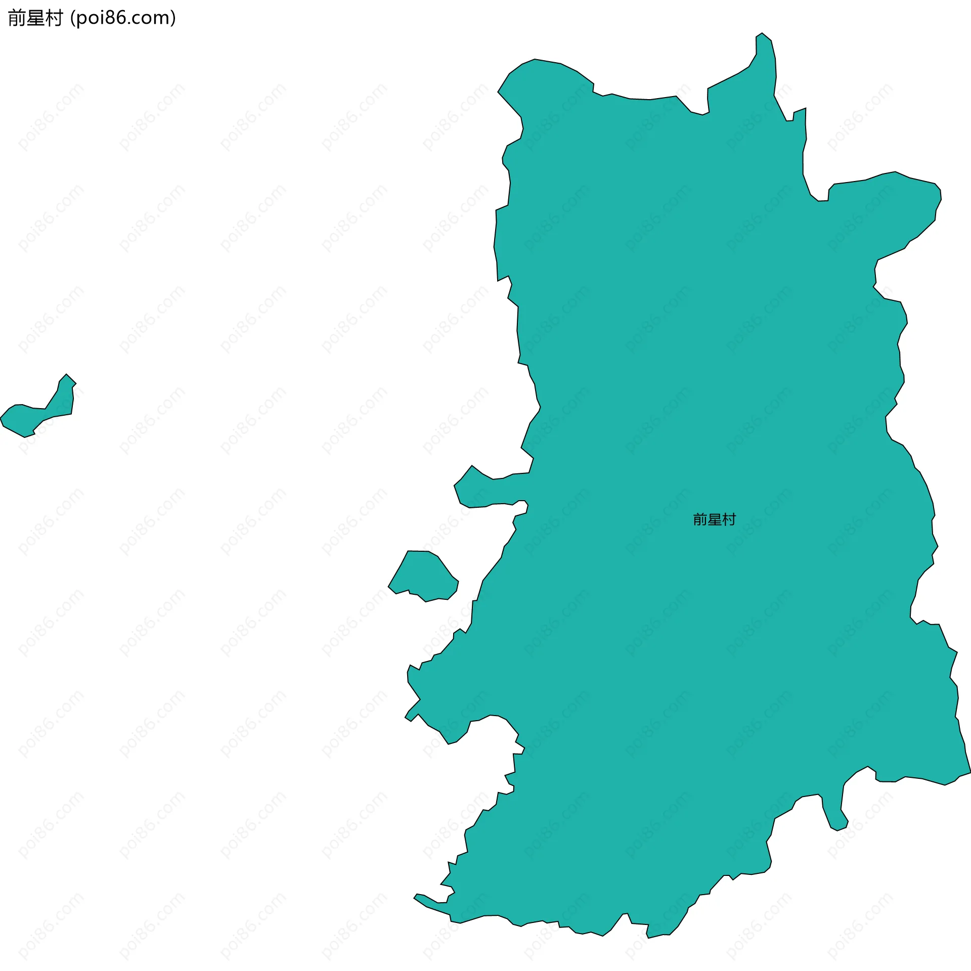 前星村边界地图