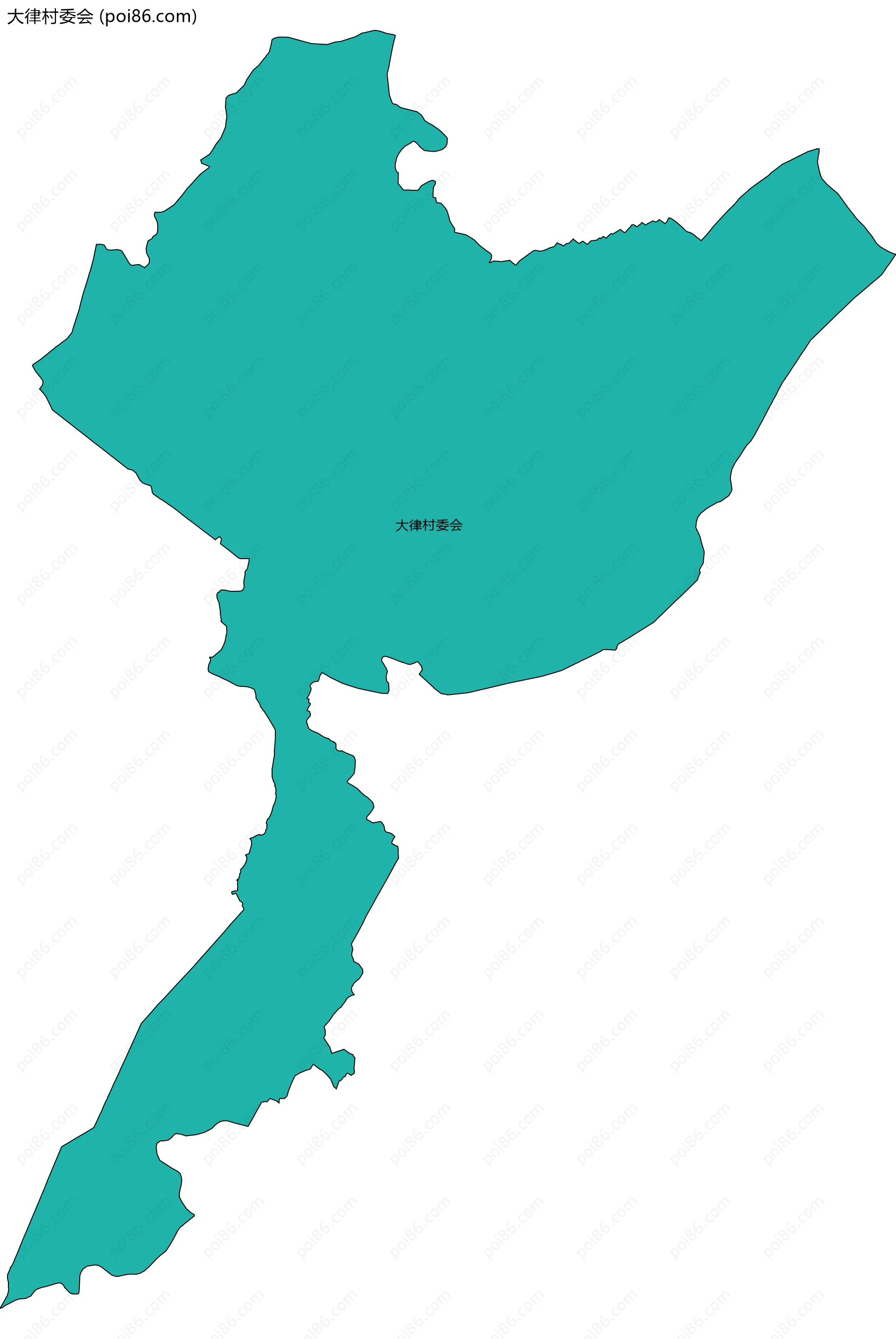 大律村委会边界地图