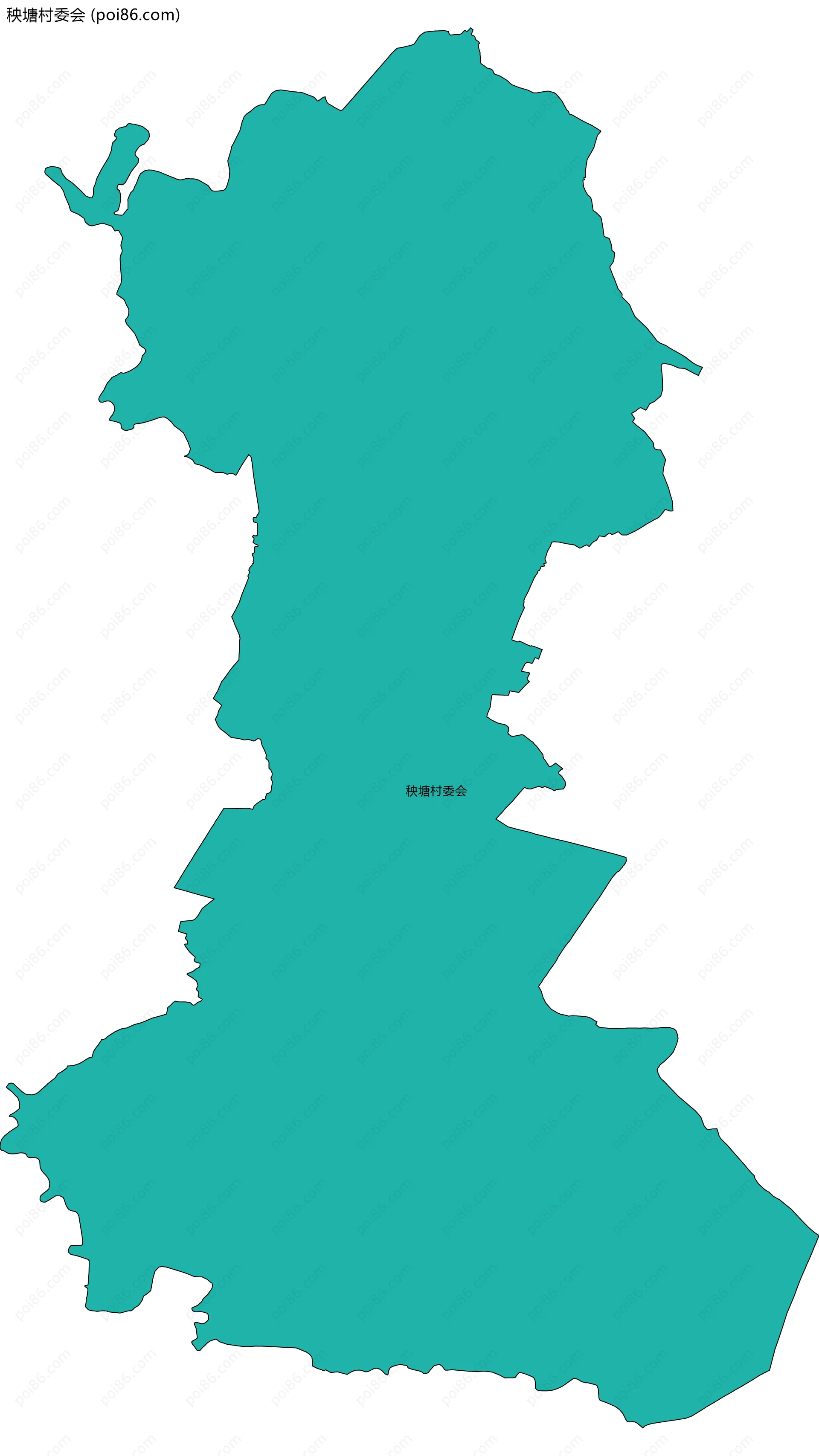 秧塘村委会边界地图