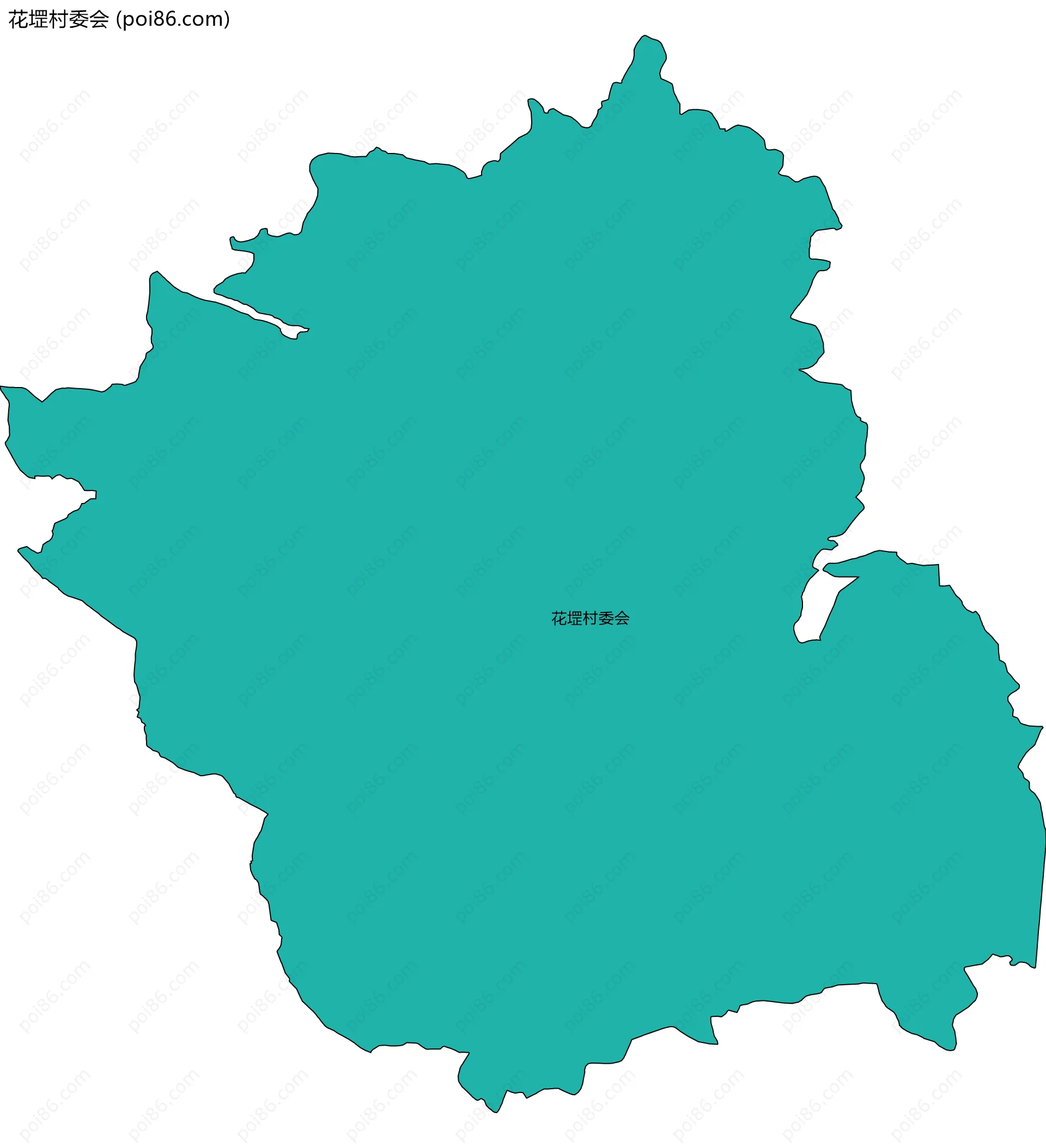 花堽村委会边界地图
