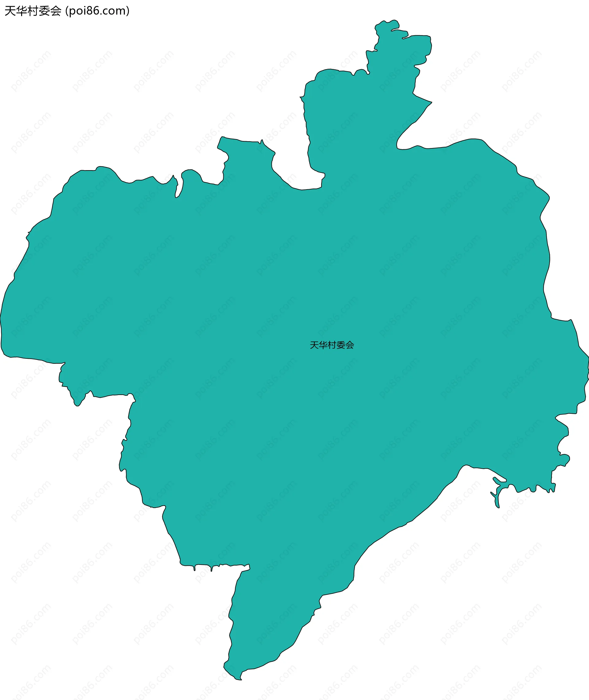天华村委会边界地图