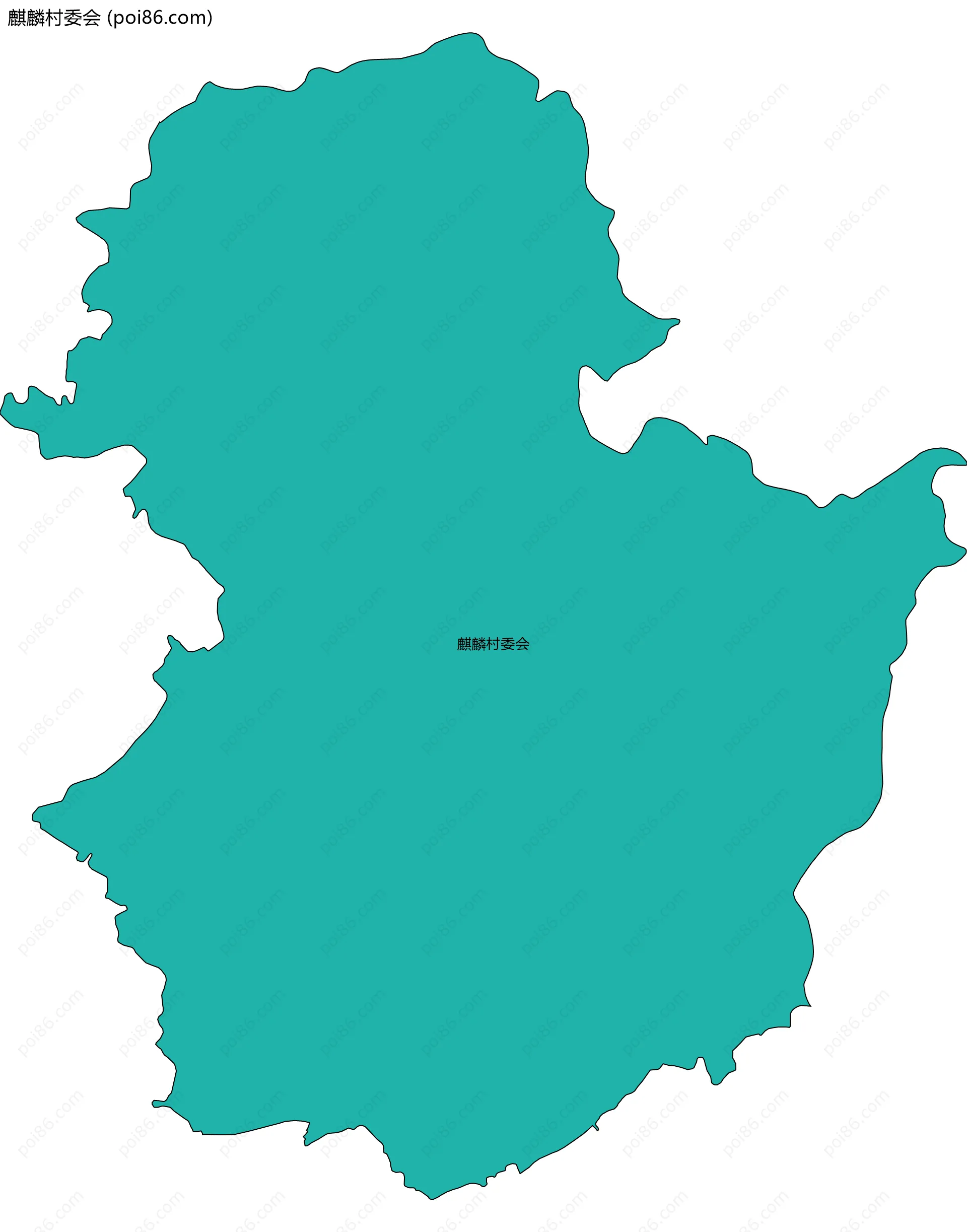 麒麟村委会边界地图