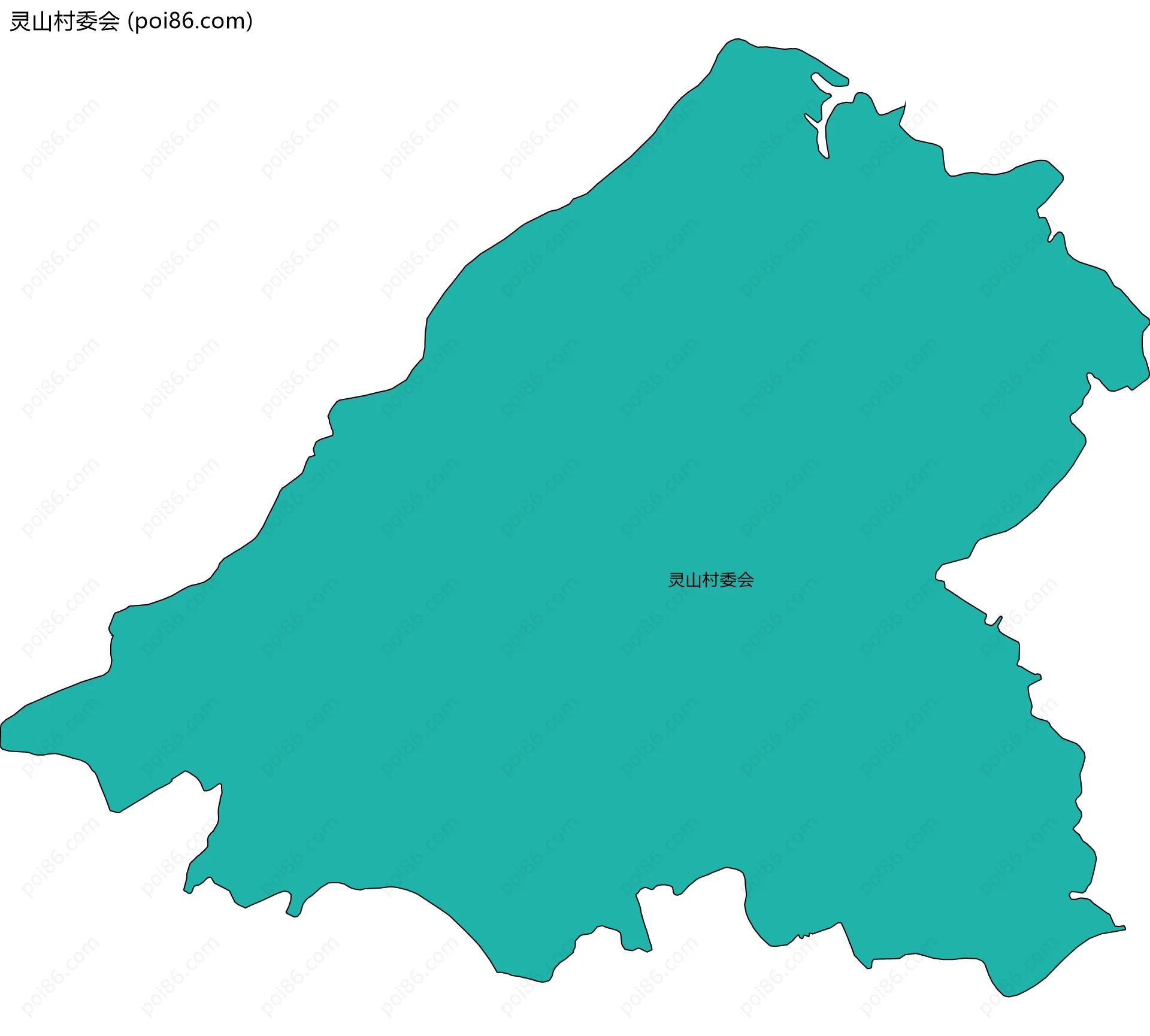 灵山村委会边界地图